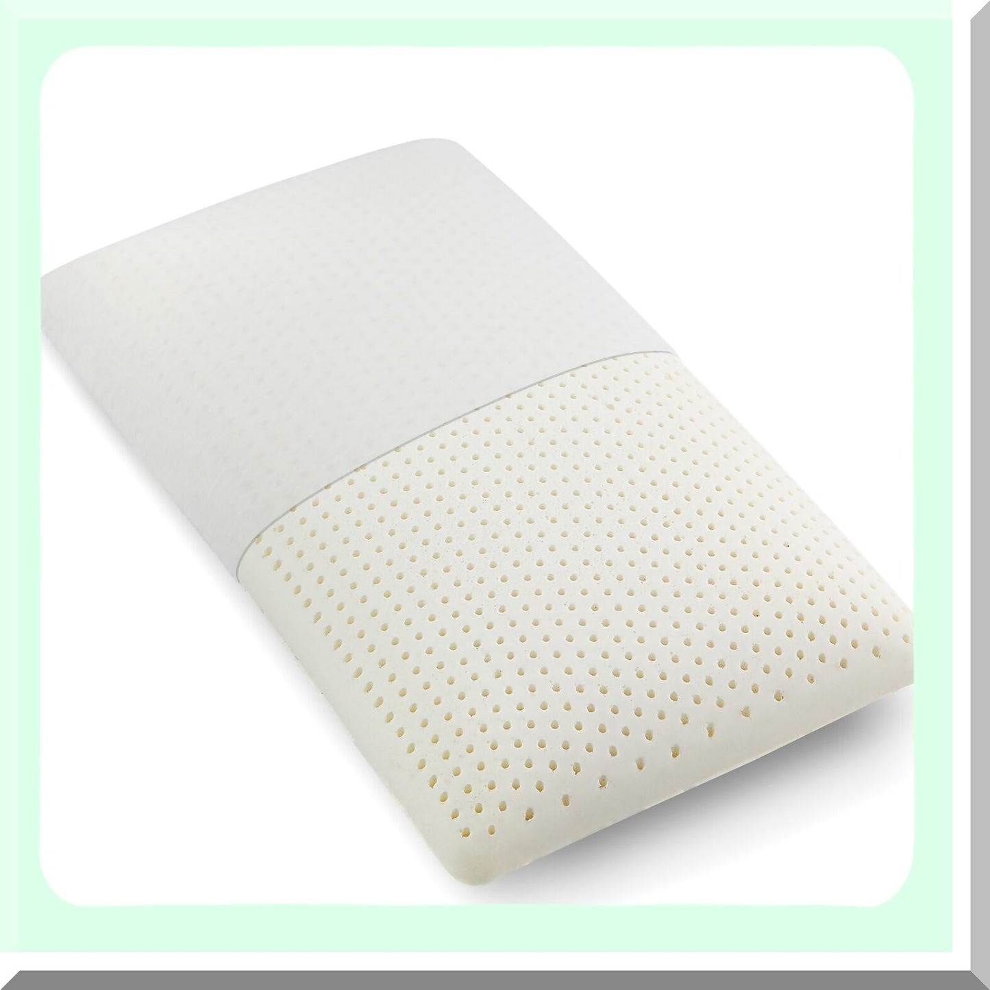 Natural Comfort Cloud Pillow - Soft Latex Bed Pillow for Pressure Relief - Removable Cotton Pillowcase - No Memory Foam - Standard Size