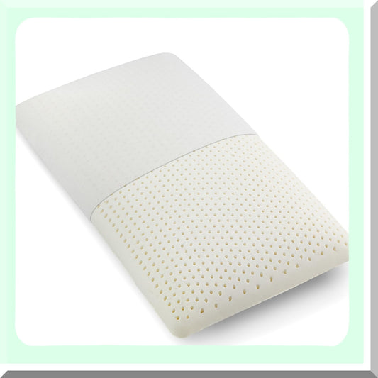 Natural Comfort Cloud Pillow - Soft Latex Bed Pillow for Pressure Relief - Removable Cotton Pillowcase - No Memory Foam - Standard Size