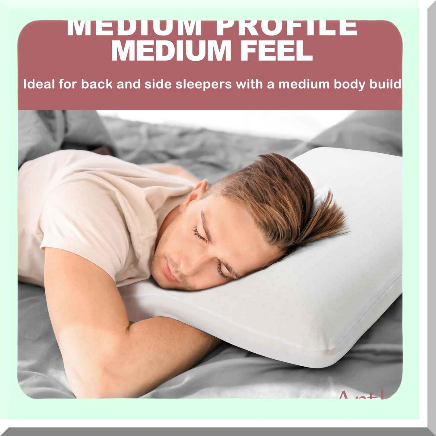 Natural Comfort Cloud Pillow - Soft Latex Bed Pillow for Pressure Relief - Removable Cotton Pillowcase - No Memory Foam - Standard Size