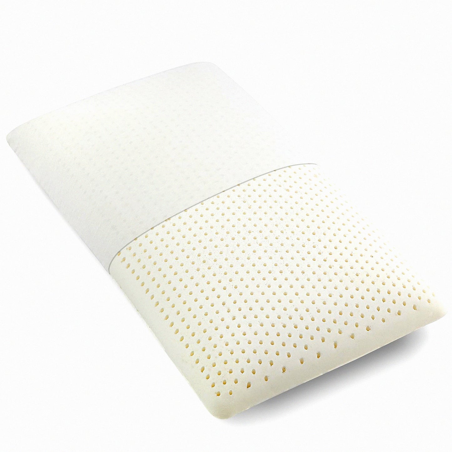 Natural Comfort Cloud Pillow - Soft Latex Bed Pillow for Pressure Relief - Removable Cotton Pillowcase - No Memory Foam - Standard Size