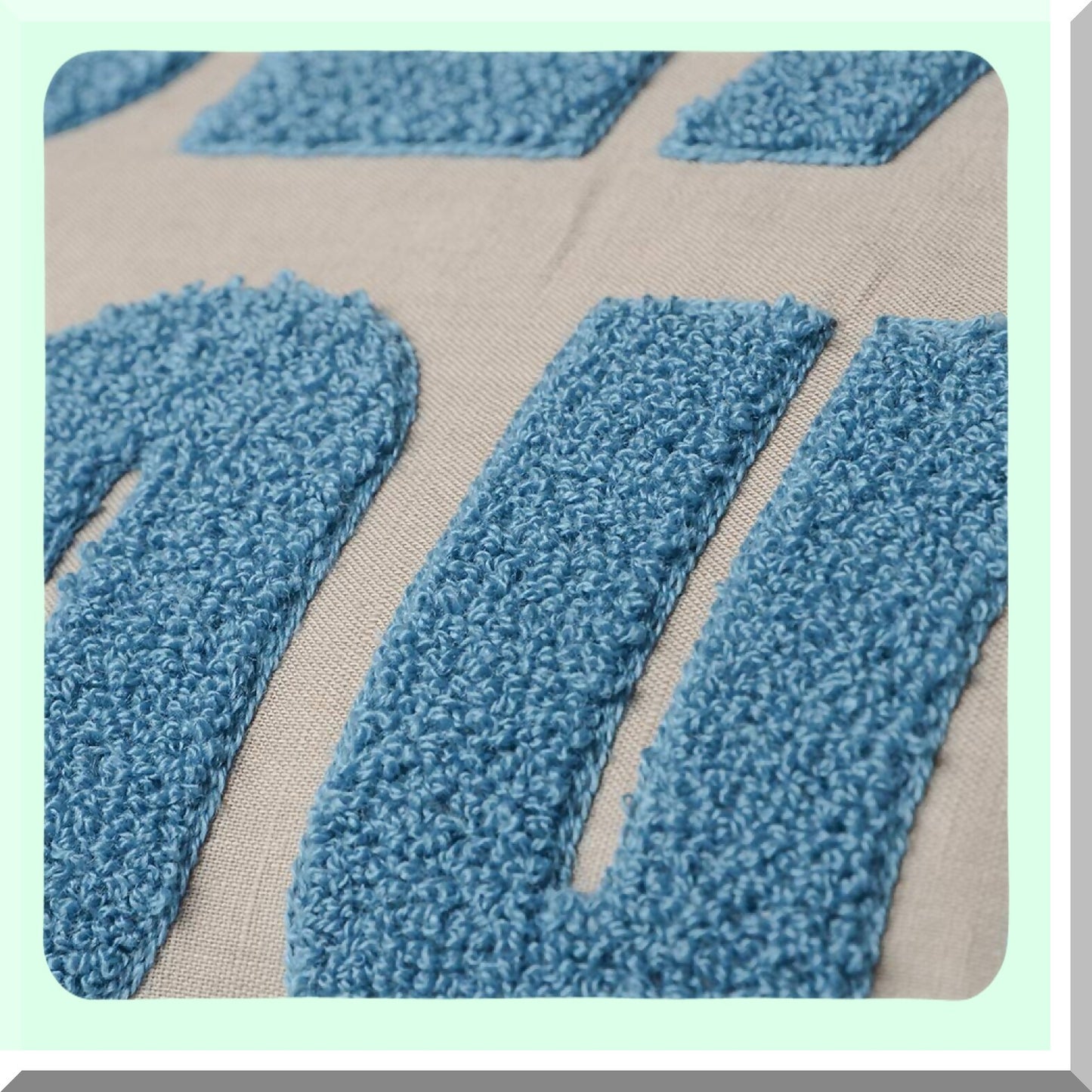 Coastal Retreat Embroidered Letter Accent Pillow Cover - Summer Beach House Decorative Cushion Case for Couch, Bedroom, Living Room - 12x20 Inch Beige Blue Rectangle Pillowcase