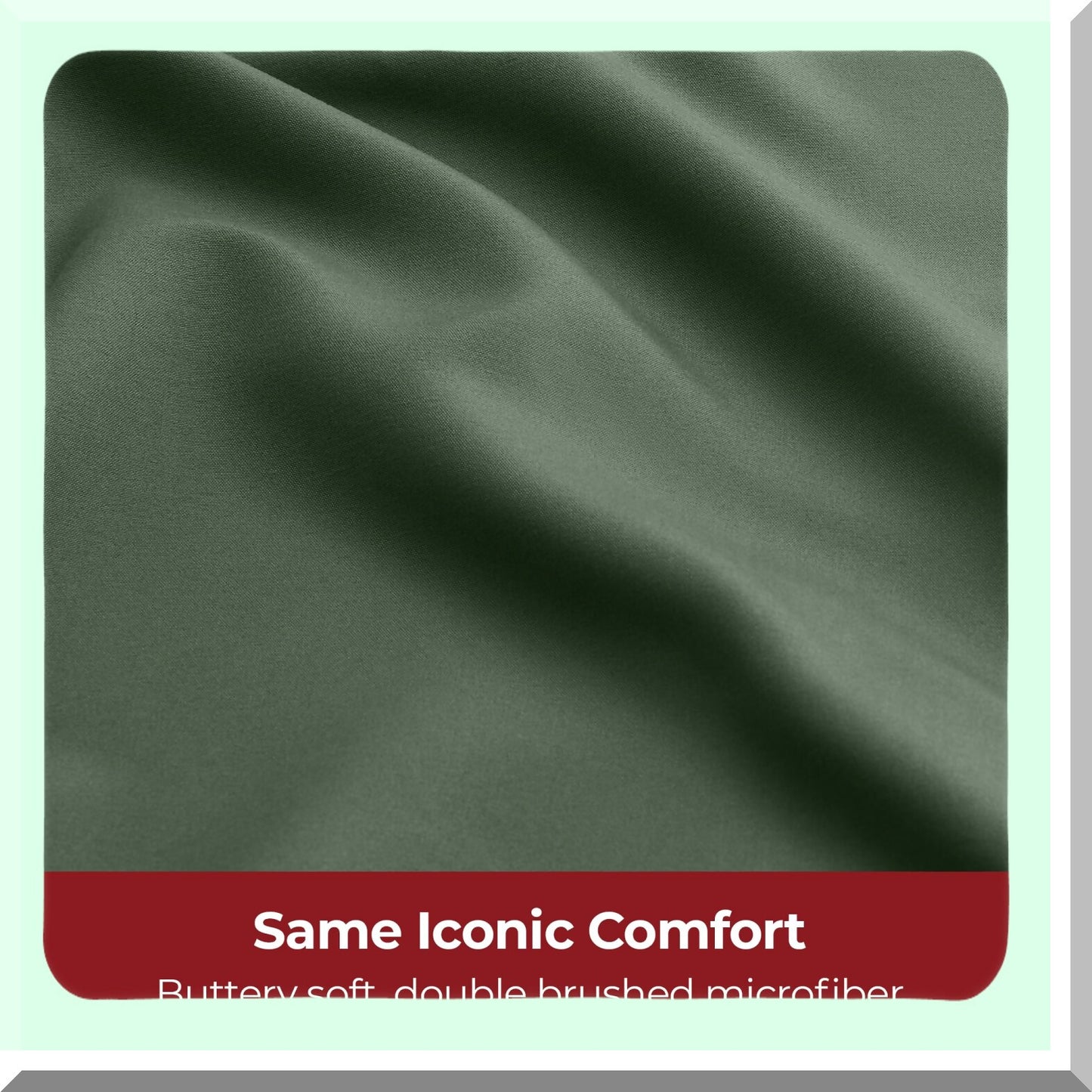 Sage Green Microfiber Pillow Covers - Set of 2 Decorative 18x18 Couch Pillow Cases for Sofa and Home Decor - Lightweight & Comfortable Brushed Fabric