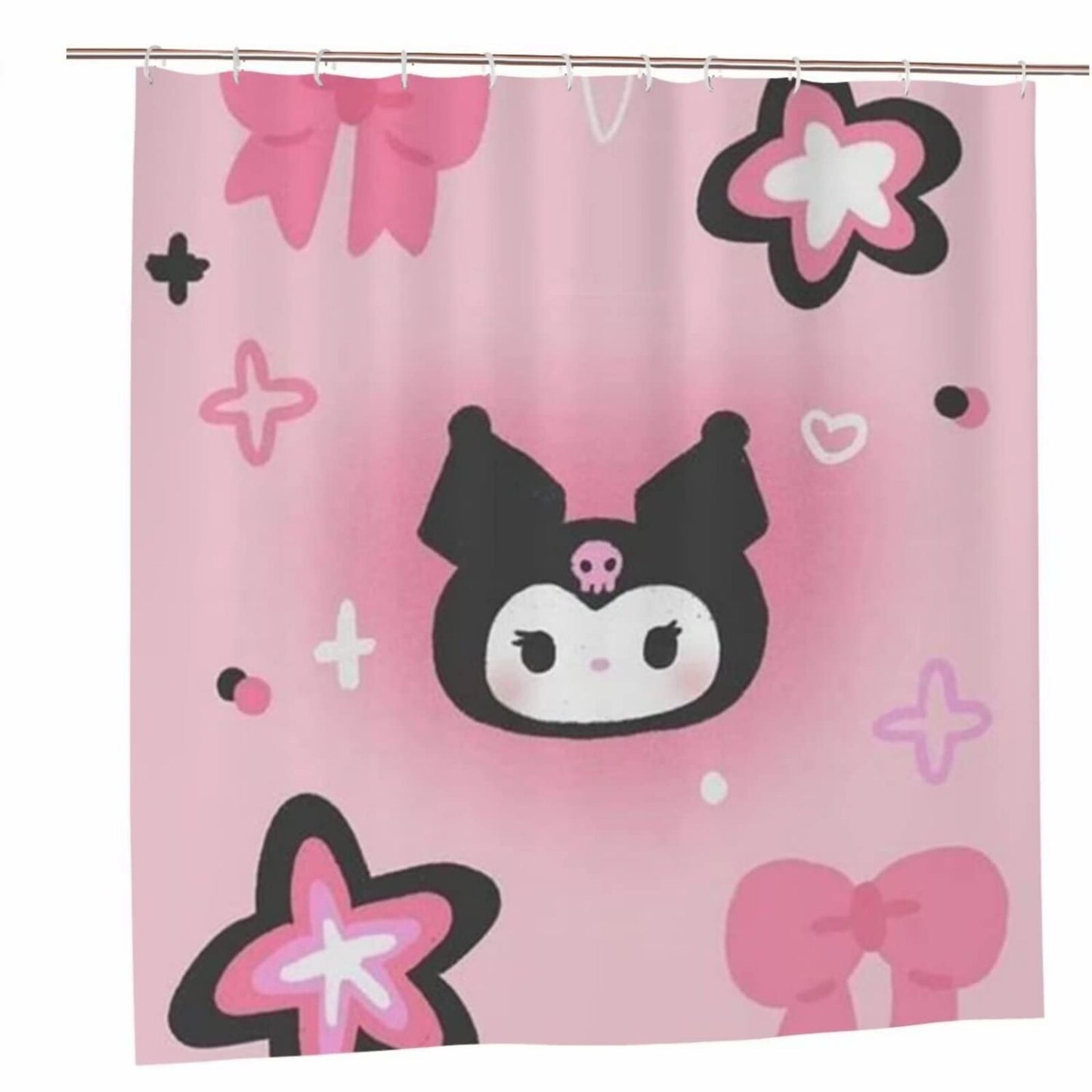 Pink Polyester Shower Curtain 60x72 Inch
