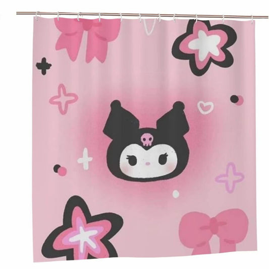 Pink Polyester Shower Curtain 60x72 Inch
