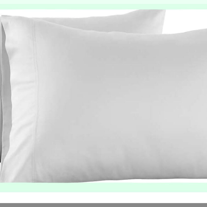 Luxury Percale Cotton Pillowcase - Standard Size, 200 Thread Count, Soft & Smooth, Pre-Washed for Ultimate Comfort & Durability