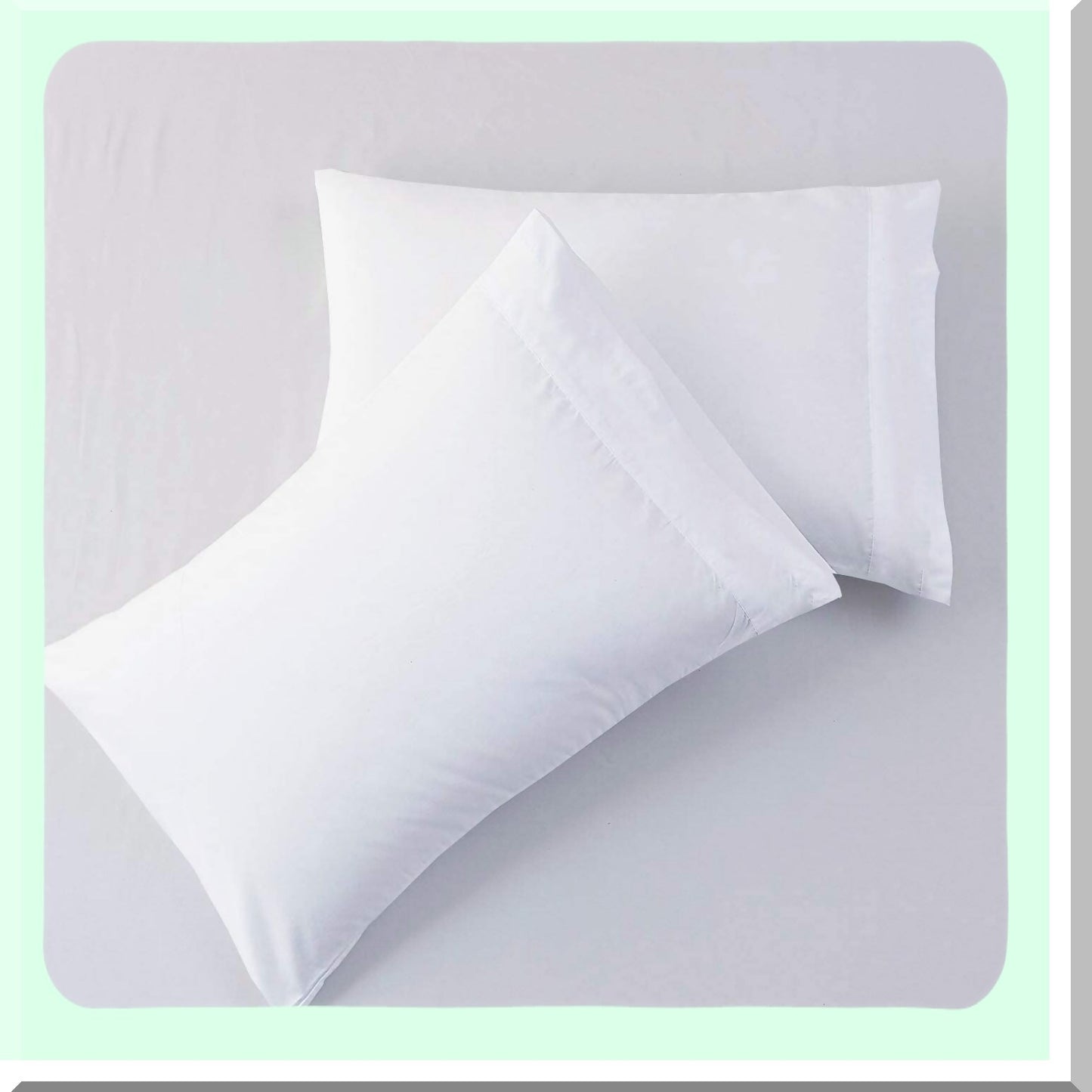 Luxury Percale Cotton Pillowcase - Standard Size, 200 Thread Count, Soft & Smooth, Pre-Washed for Ultimate Comfort & Durability