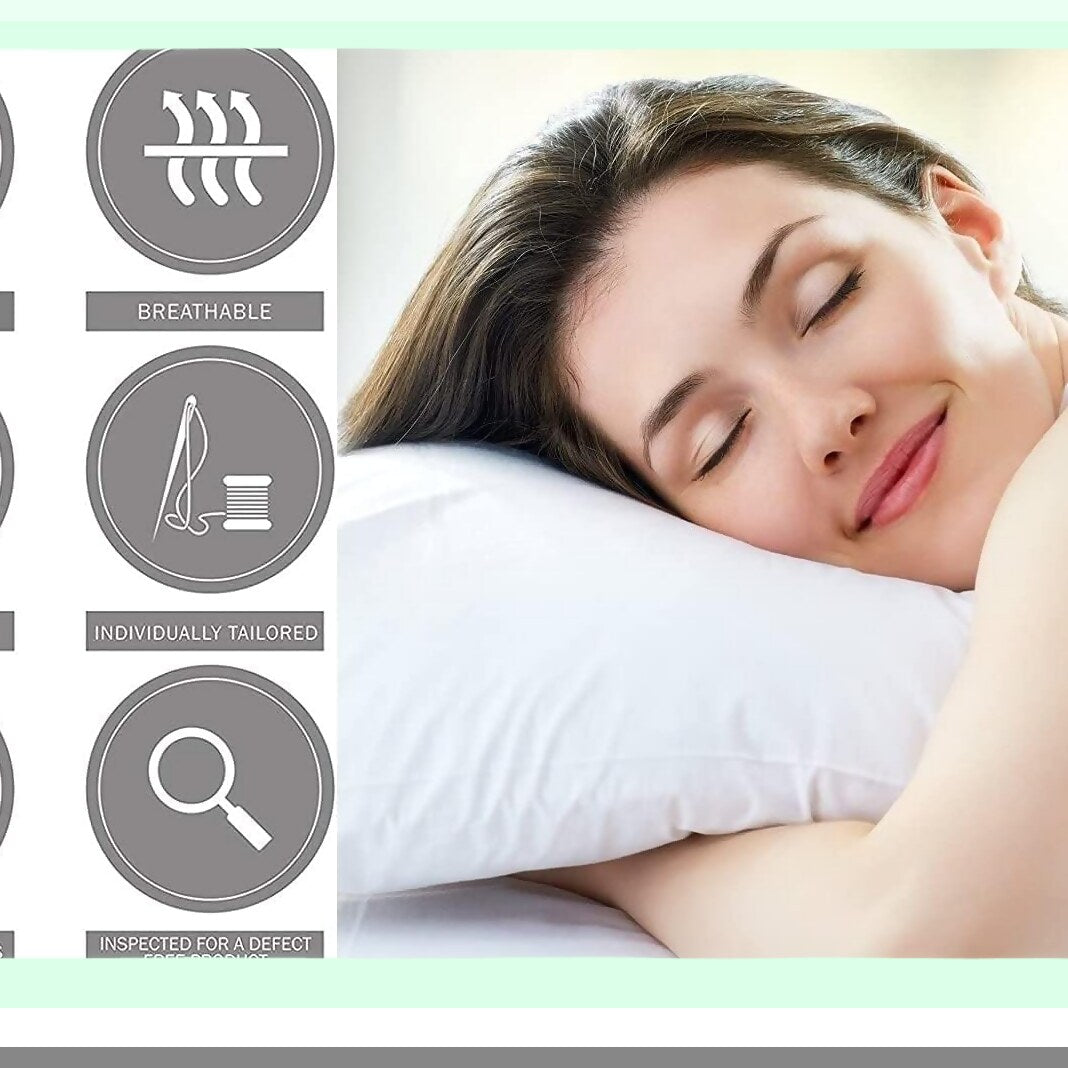 Luxury Percale Cotton Pillowcase - Standard Size, 200 Thread Count, Soft & Smooth, Pre-Washed for Ultimate Comfort & Durability