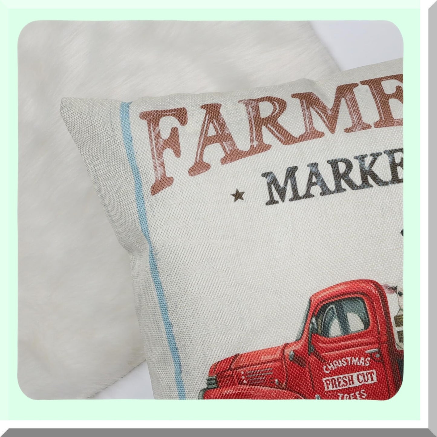 Rustic Barnyard Animal Pillow Covers - Set of 4 Farmhouse Throw Pillows 18x18 Inch Rooster Pig Sheep Retro Truck Decor for Couch Sofa