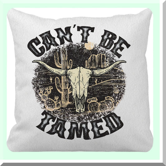 Wild West Cowboy Skull Decorative Pillow Cover - Vintage Western Farmhouse Cushion Case for Living Room & Bedroom - Gift for Nature Lovers