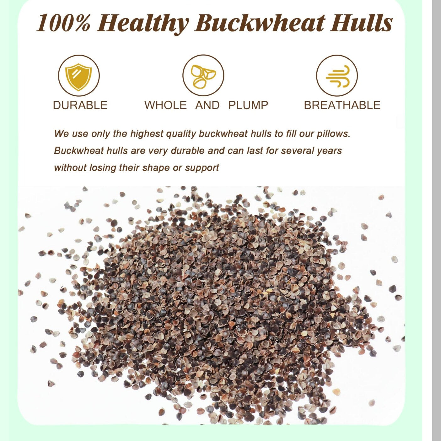 Pain Relief Buckwheat Neck Pillow - Sleepers Meditation Cushion & Yoga Bolster - 18x10 inch Rectangle Bed Pillow (Gray & Pink)