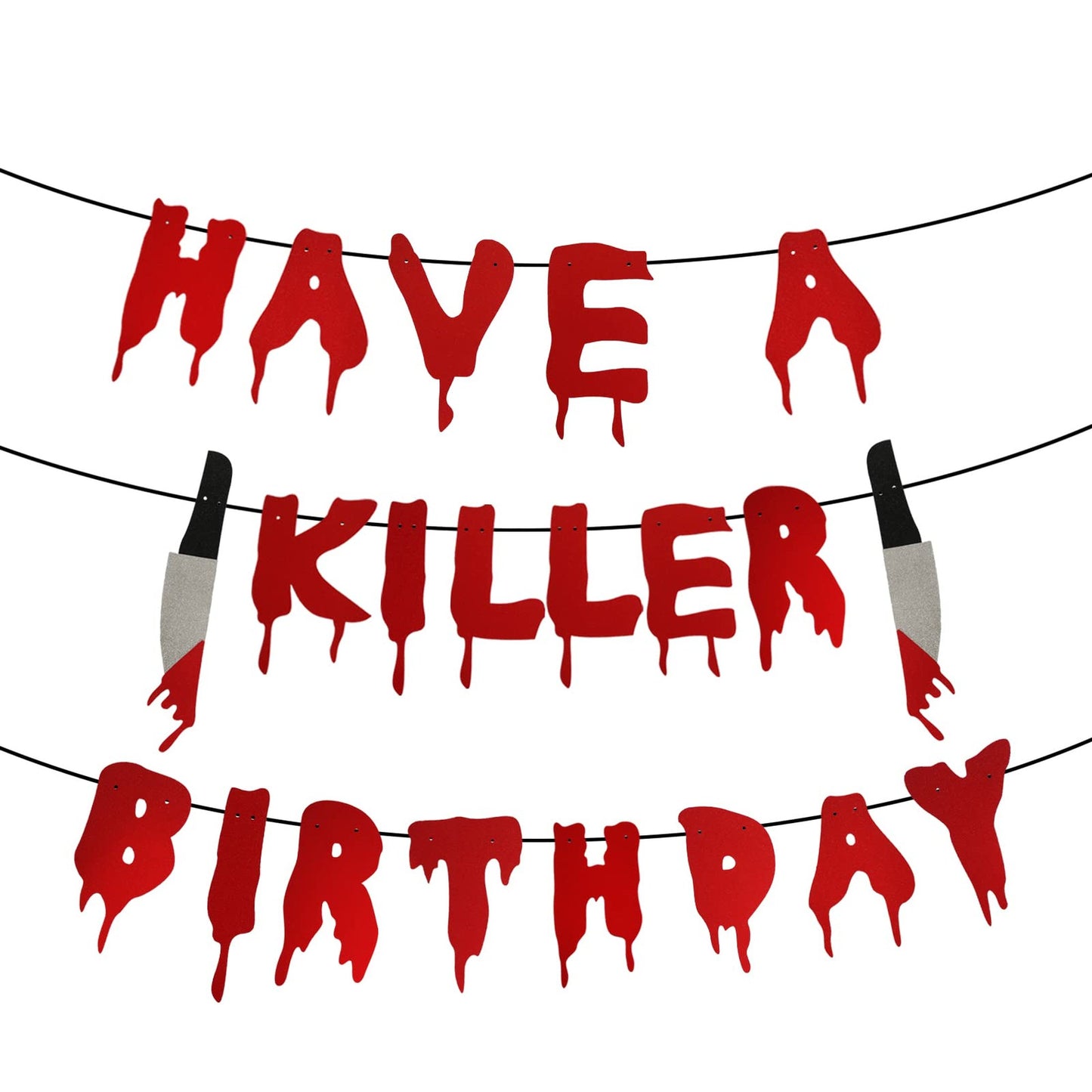 Killer Birthday Banner for Zombie Party Decorations