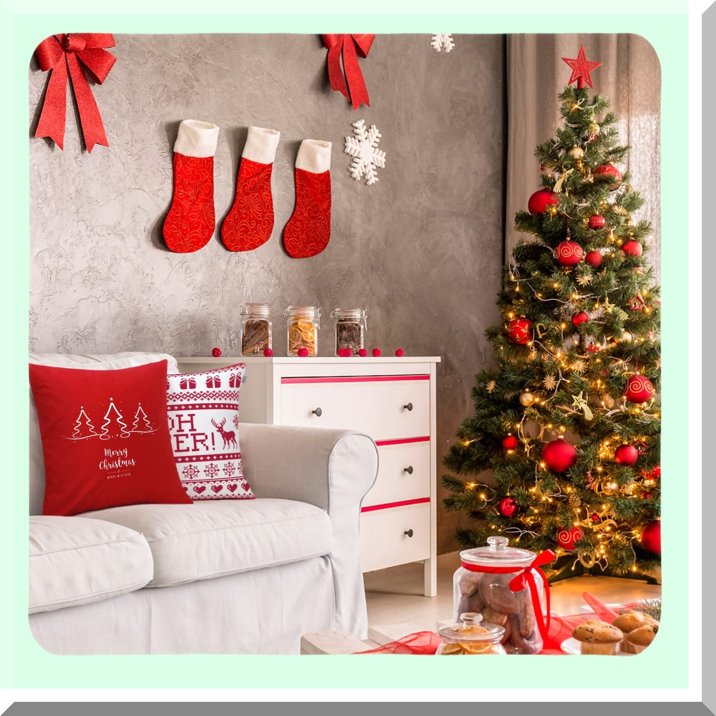 Cotton DIY Sublimation Pillow Covers - 2 Pack Red Cushion Cases for Heat Transfer - Solid Decorative Square Throw Pillowcase Blank - 18x18 Inch