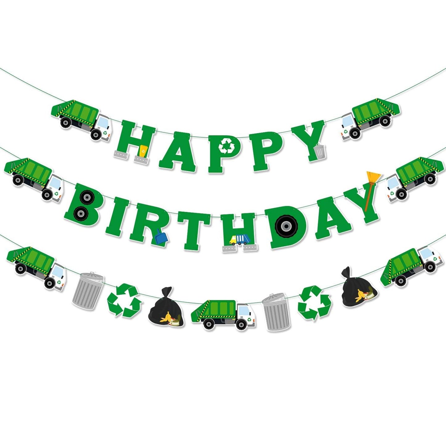 Garbage Truck Birthday Banner and Party Supplies