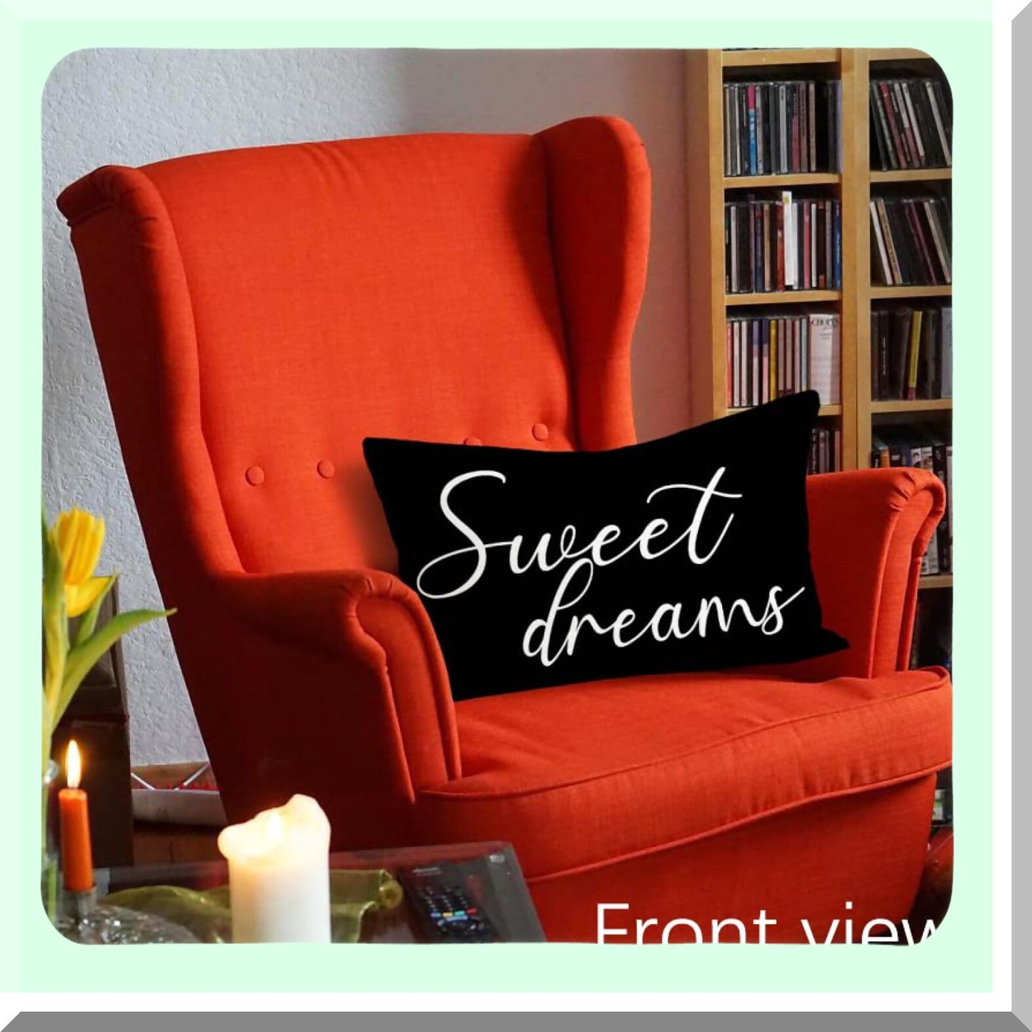 Dreamy Duo Reversible Pillow Covers - Black & White Lumbar Pillowcase Set for Bed Decor, Sweet Dreams Good Night Theme, 12 x 20 Size, Bedroom & Guest Room Accent