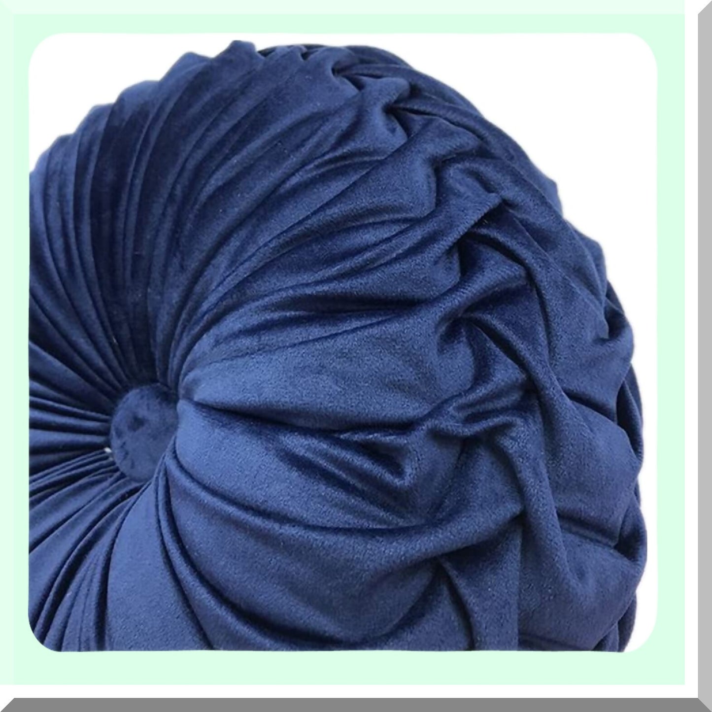 Royal Blue Velvet Round Meditation Cushion - 14Inch Throw Pillow for Sofa, Bed, Car & Decorative Floor - Plush Comfort & Stylish Décor