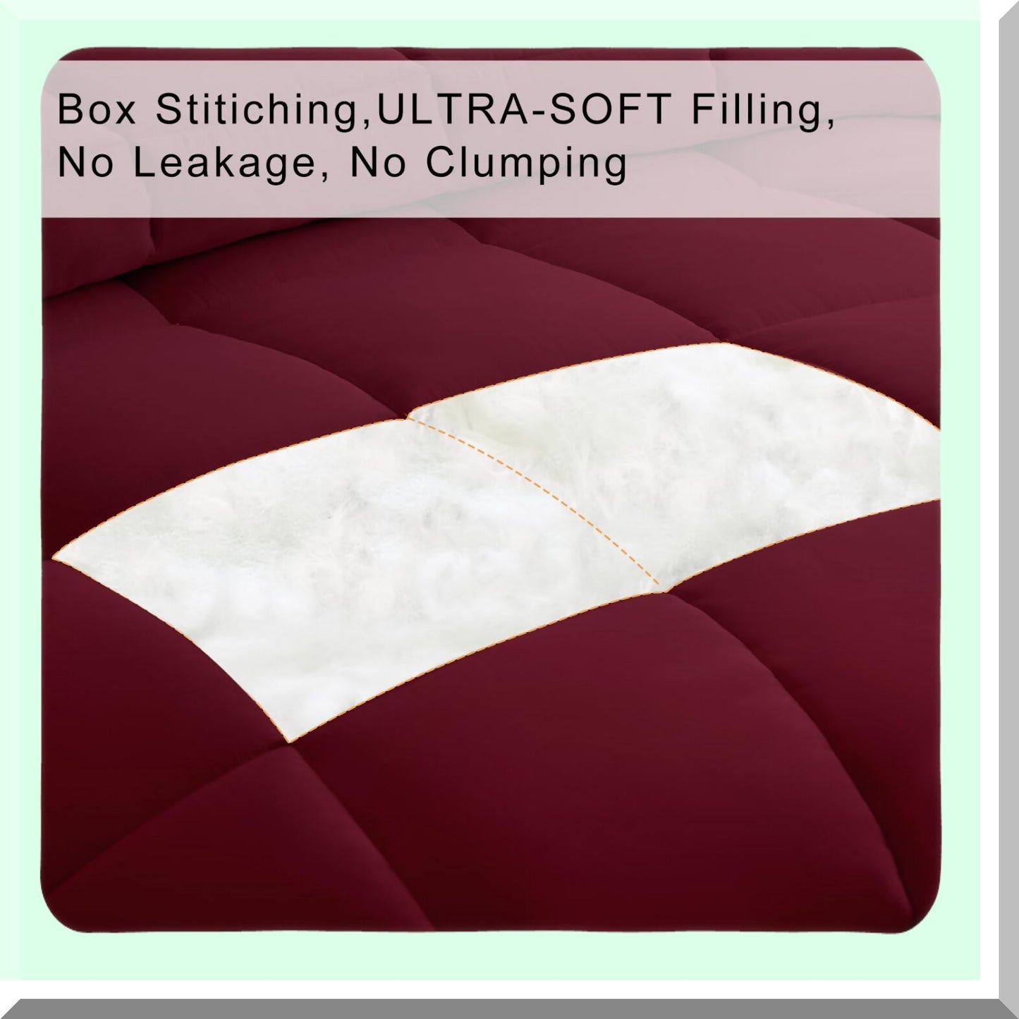 Luxury Burgundy Reversible Comforter - All Season Twin XL 2200 Series Down Alternative Quilted Duvet Insert with Corner Tabs, Warm & Machine Washable