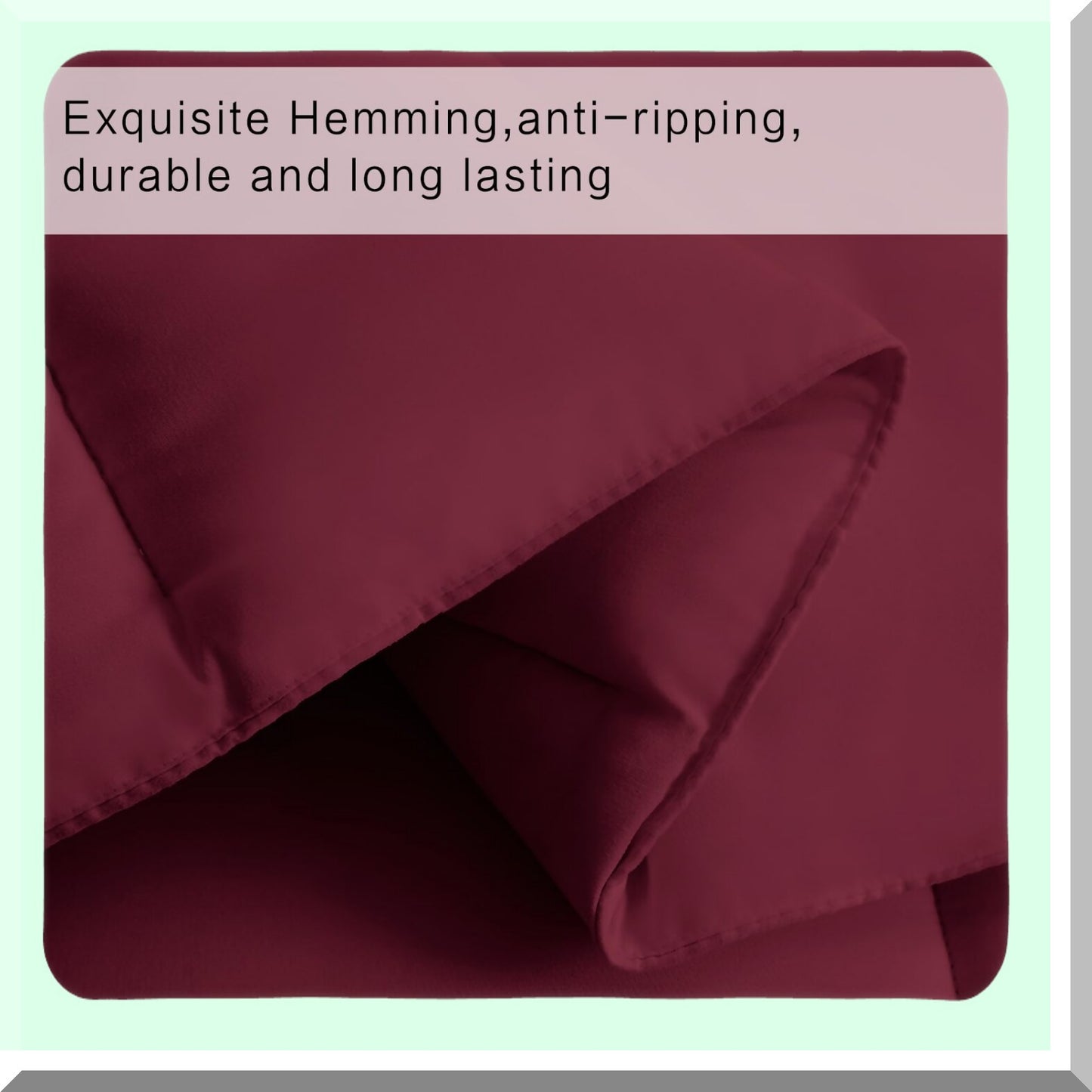 Luxury Burgundy Reversible Comforter - All Season Twin XL 2200 Series Down Alternative Quilted Duvet Insert with Corner Tabs, Warm & Machine Washable