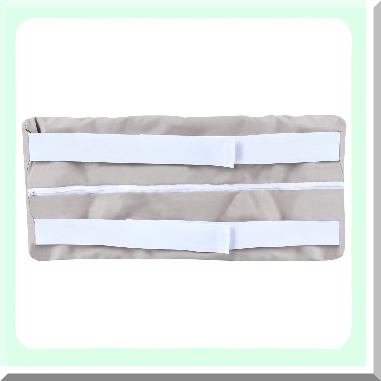 FirmRest Leg Elevator Pillow Set - Half Moon Bolster & Knee Pillow for Back Sleeping, Extra Firm Foam, Khaki Cover - Supportive Leg Positioning