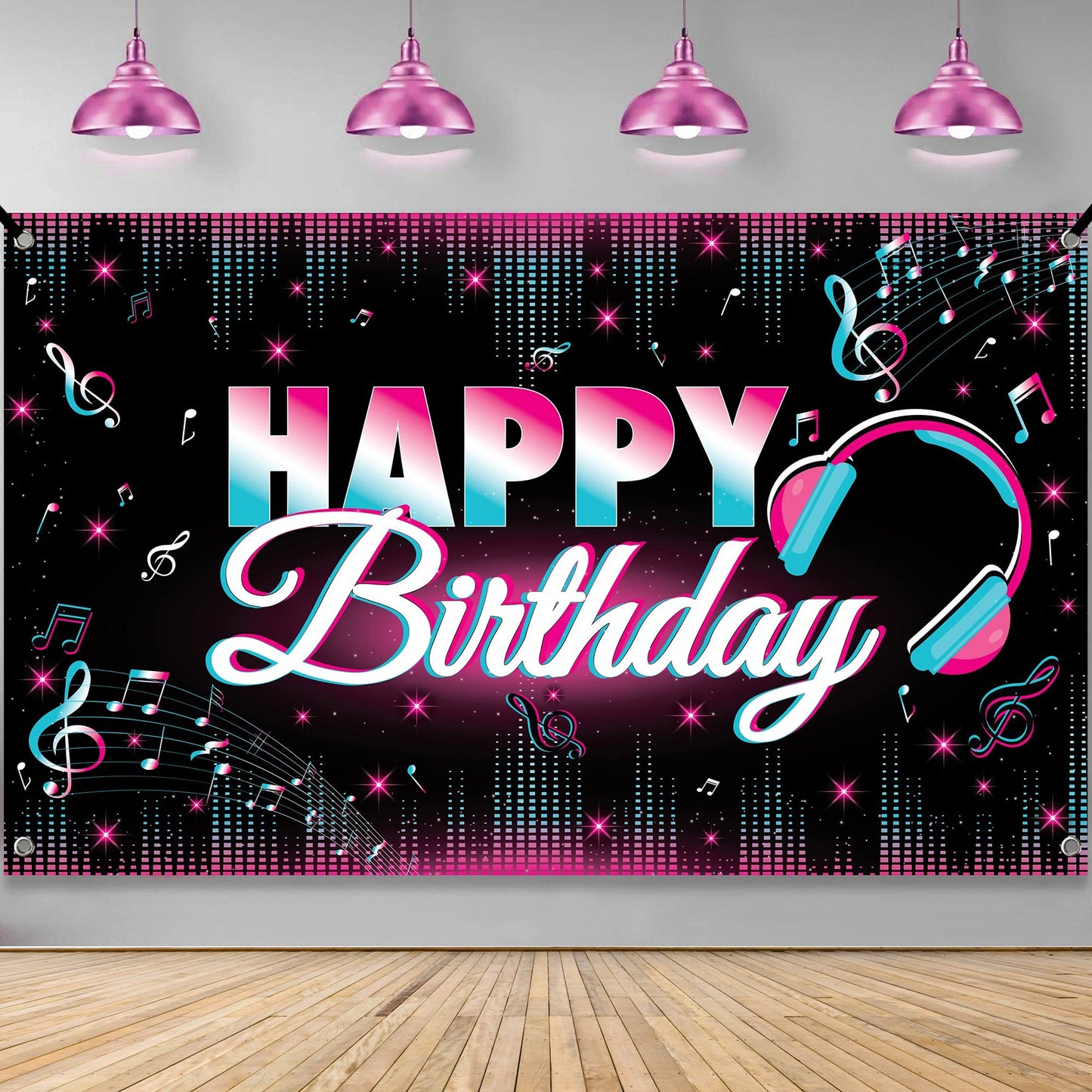 Large TikTok Birthday Banner for Girls Party Decorations