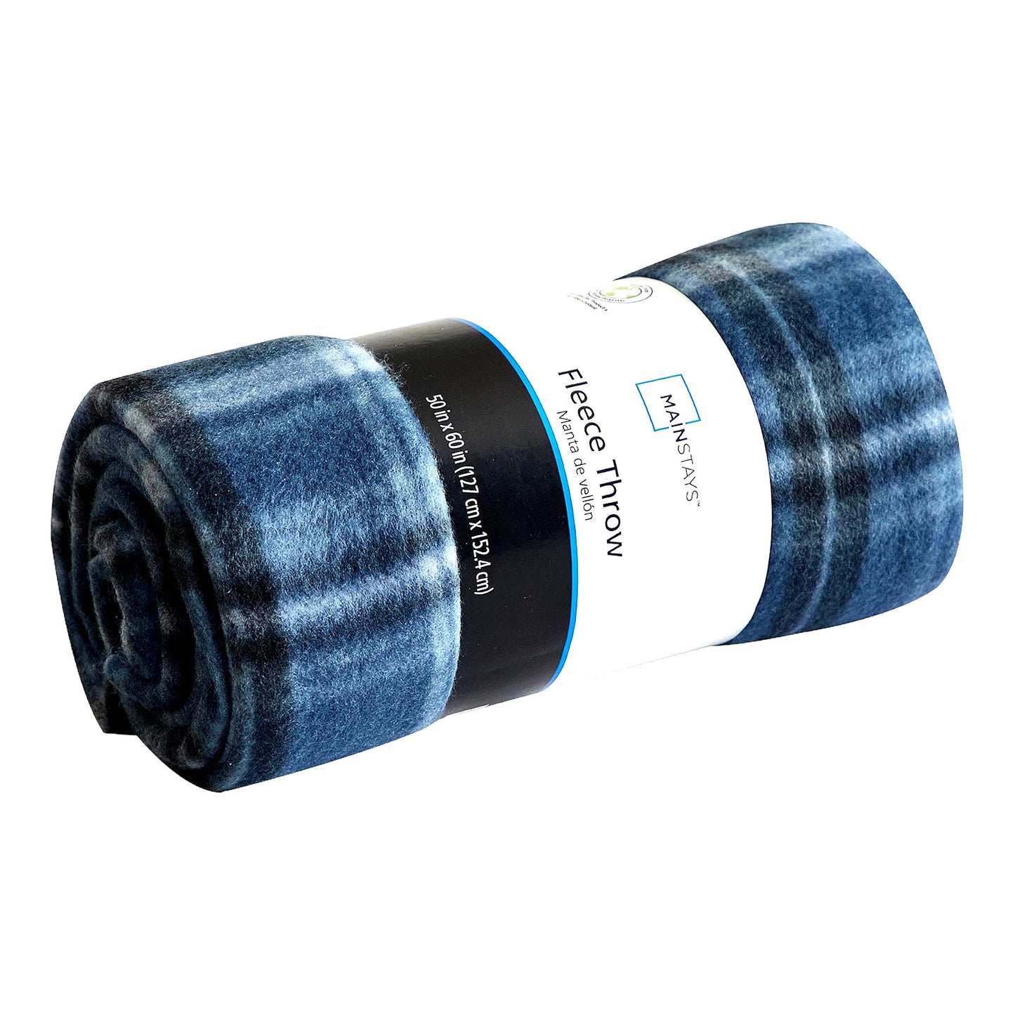 CozyBlue Plaid Fleece Throw Blanket