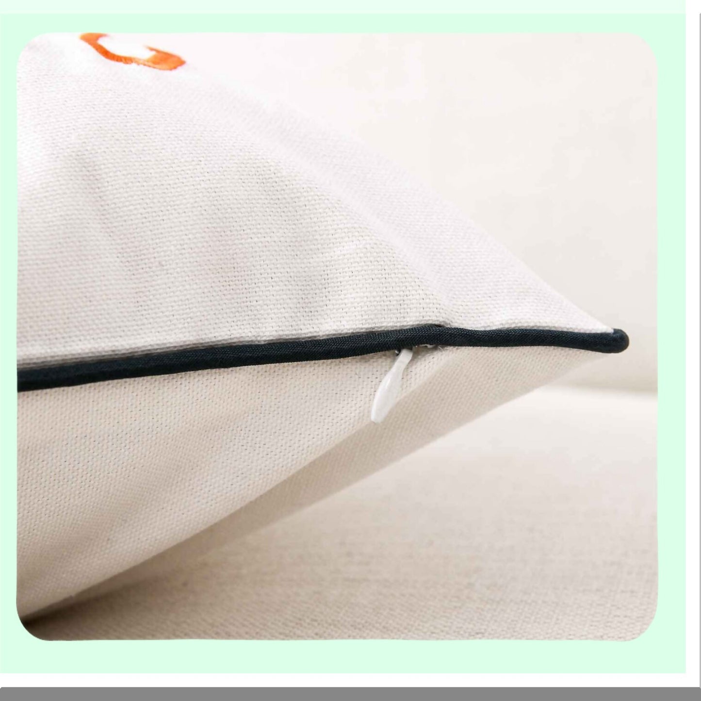 Dreamscape Embroidered Pillow Cover - 18" Square Decorative Canvas Throw Pillow Cover - Follow Your Dreams Motif - Cover Only