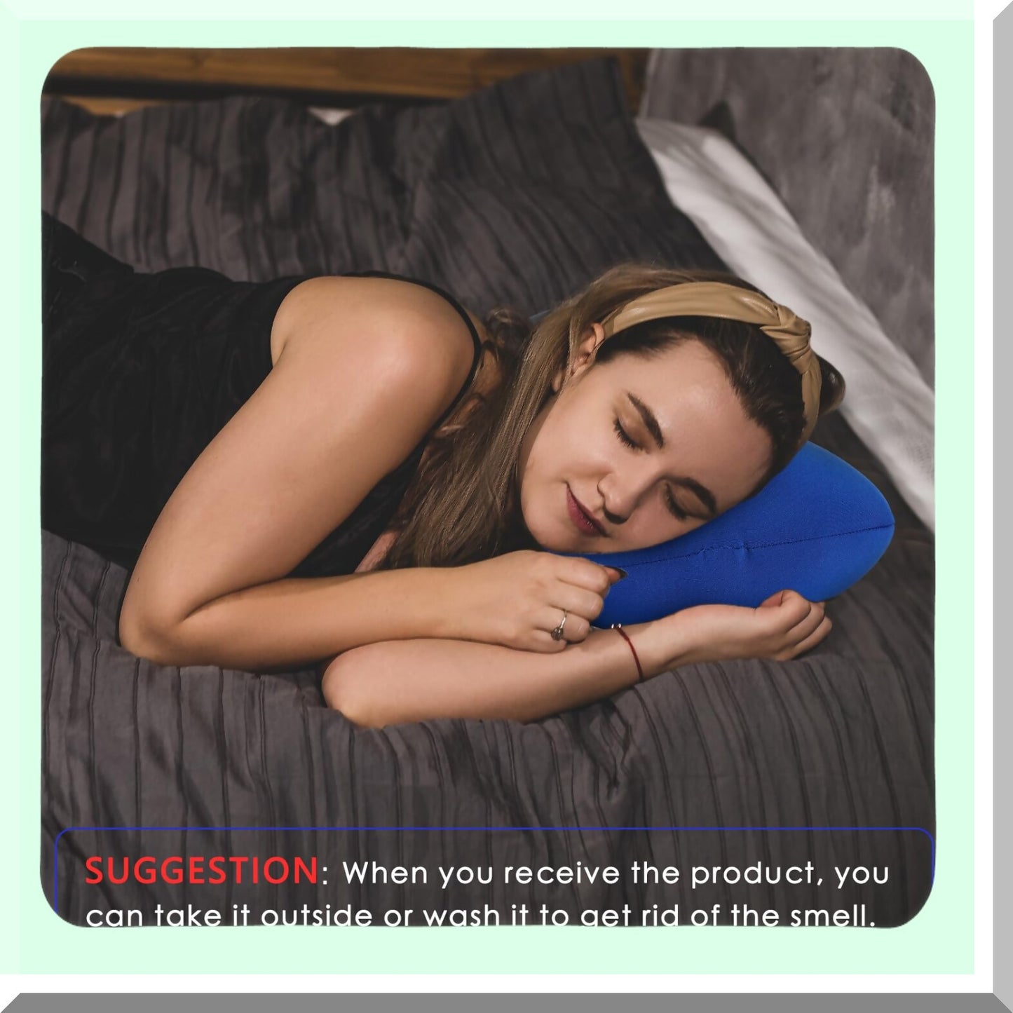 ComfortBead Neck Support Duo - 2 Pack Bone Headrest Pillows for Adults. Soft Cushion Microbead Bolster Pillows for Back Sleeping on Home Sofa, Bed, or Travel. Pink & Blue Options.