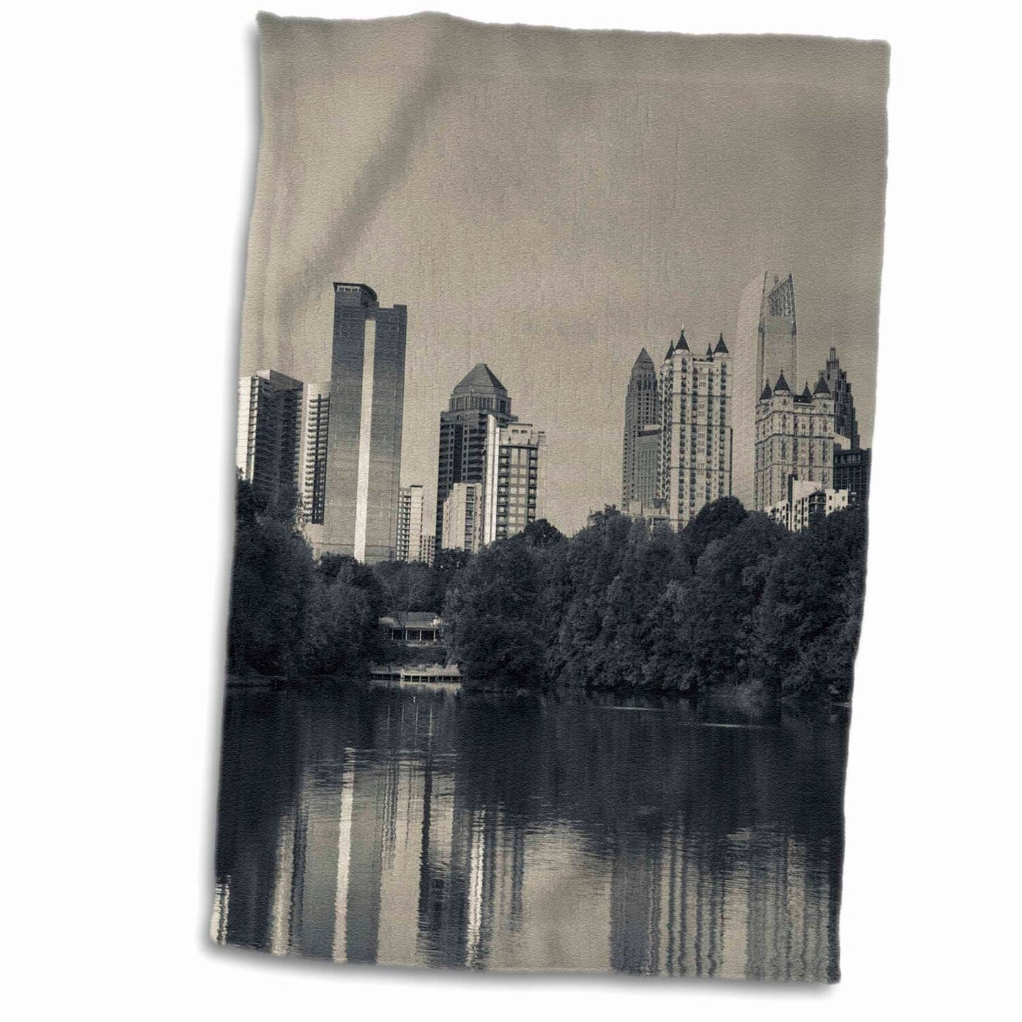 3D Rose Georgia-Atlanta City Skyline Hand Towel 15" x 22"