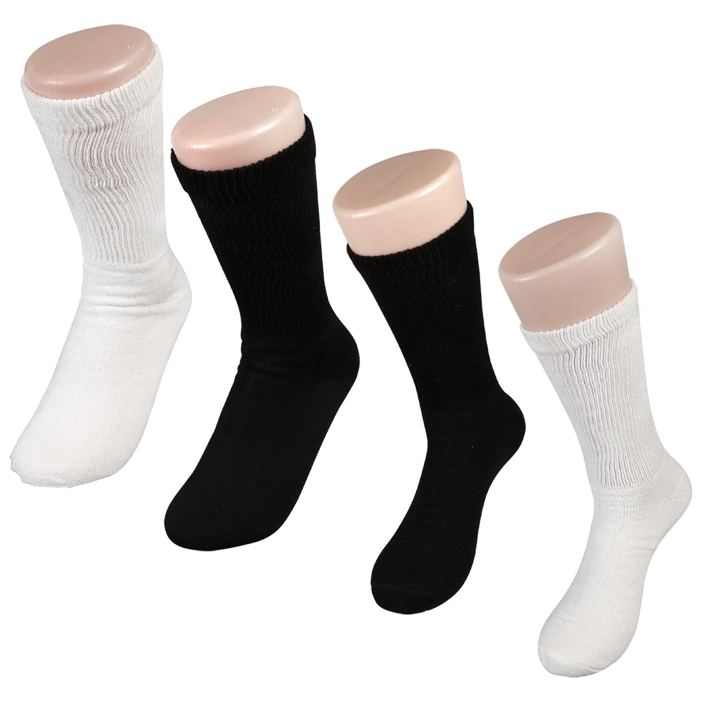 Men's and Women's Diabetic Crew Socks (Pack of 48)