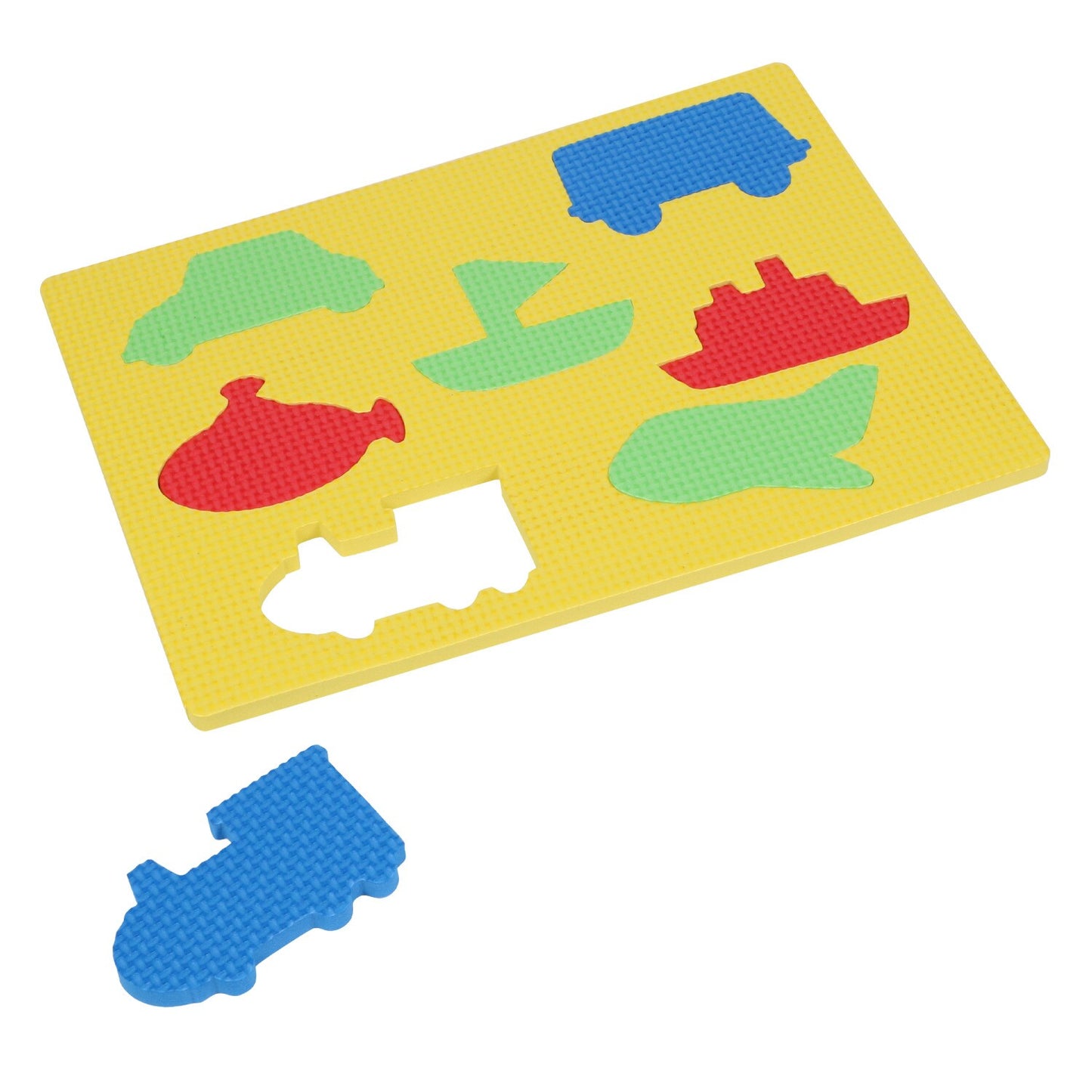 Colorful Foam Puzzles with Shapes, 12x8.375 in. (Pack of 36)