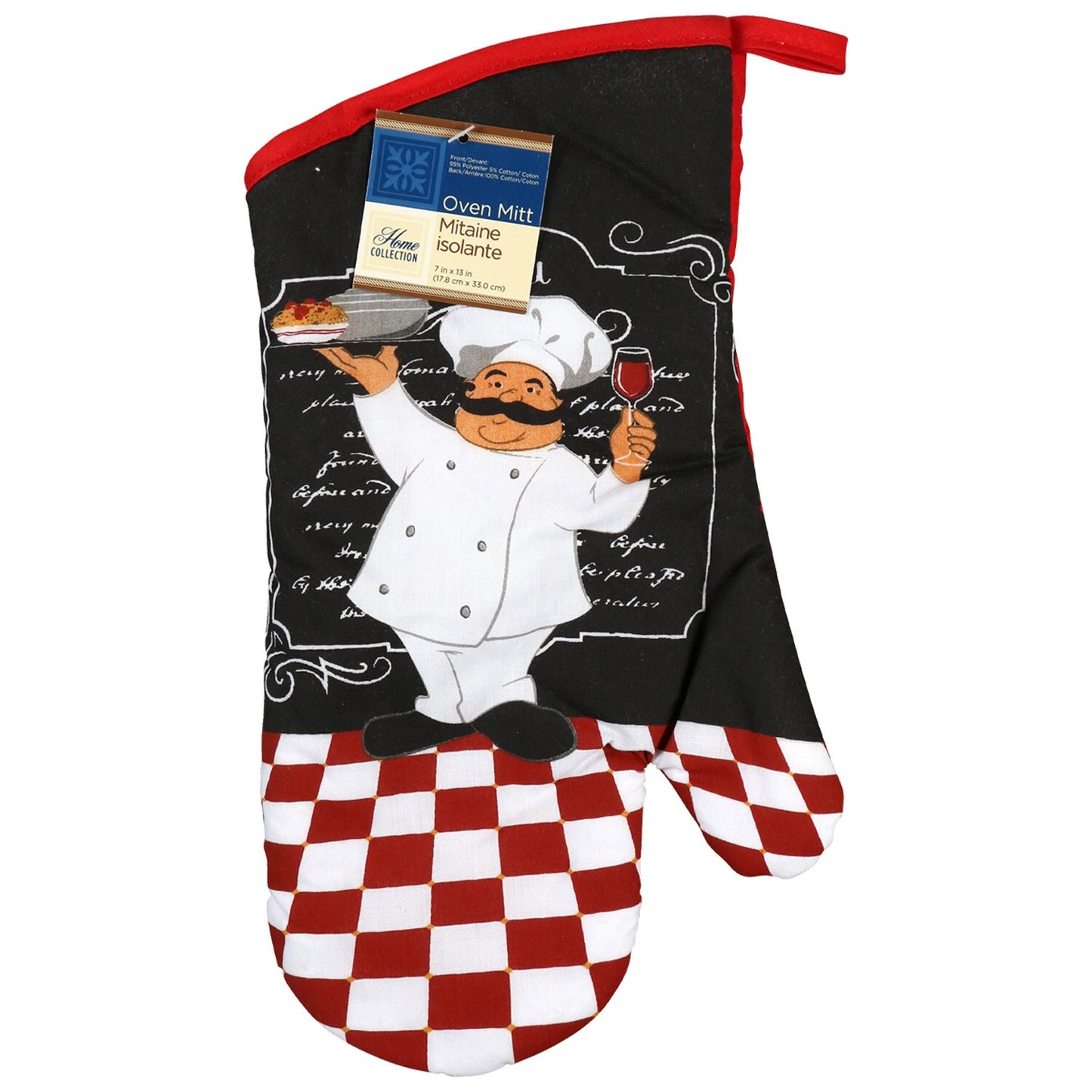 Home Collection Chef-Themed Oven Mitts, 13x7-in. (Pack of 12)