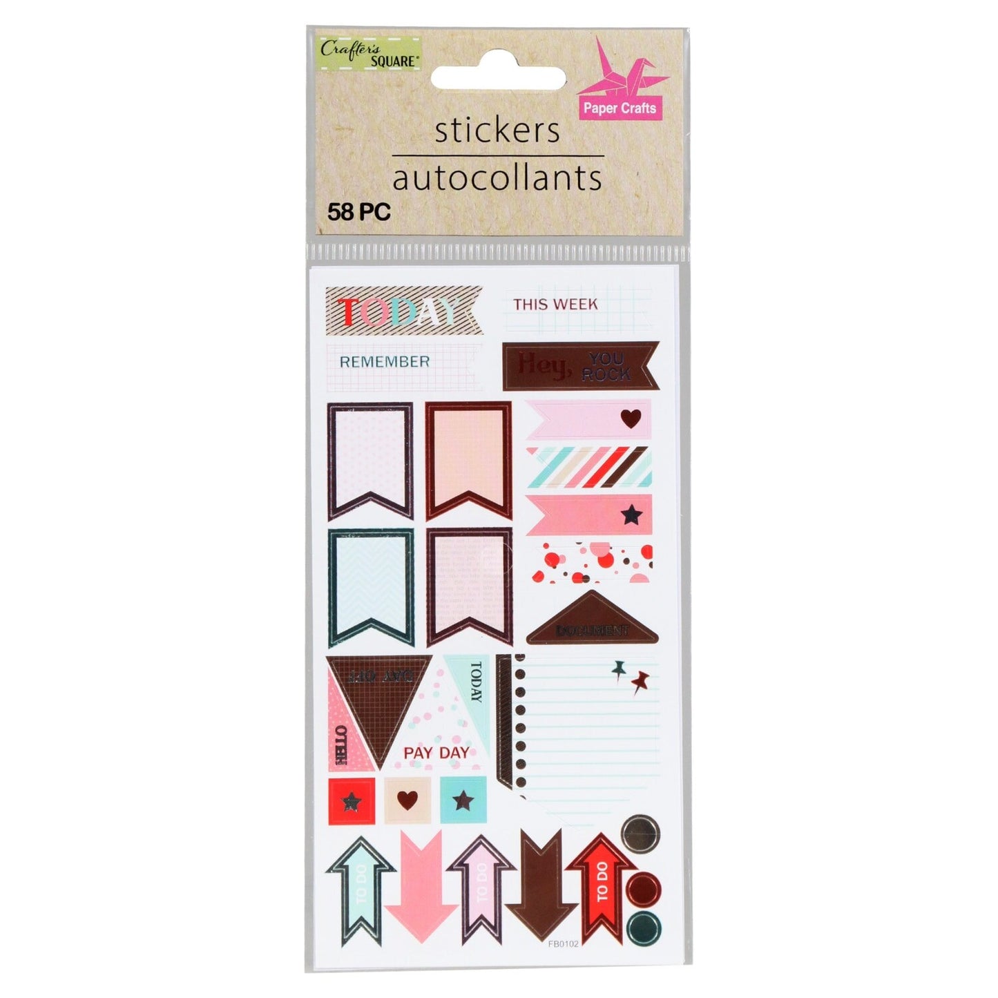Crafter's Square Colored Foil Planner Stickers, 58-ct. Packs (Pack of 24)