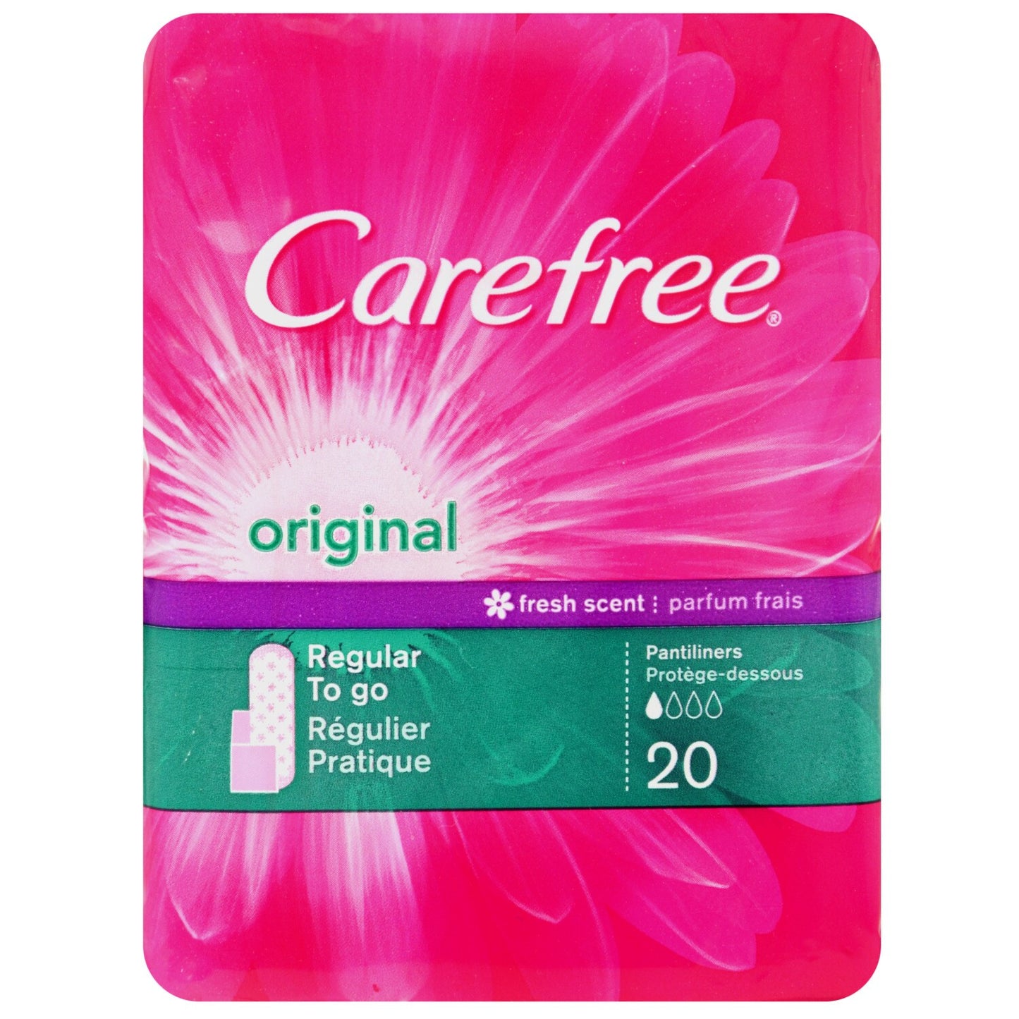 Carefree Original Scented Pantyliners, 20-ct. Packs (Pack of 6)