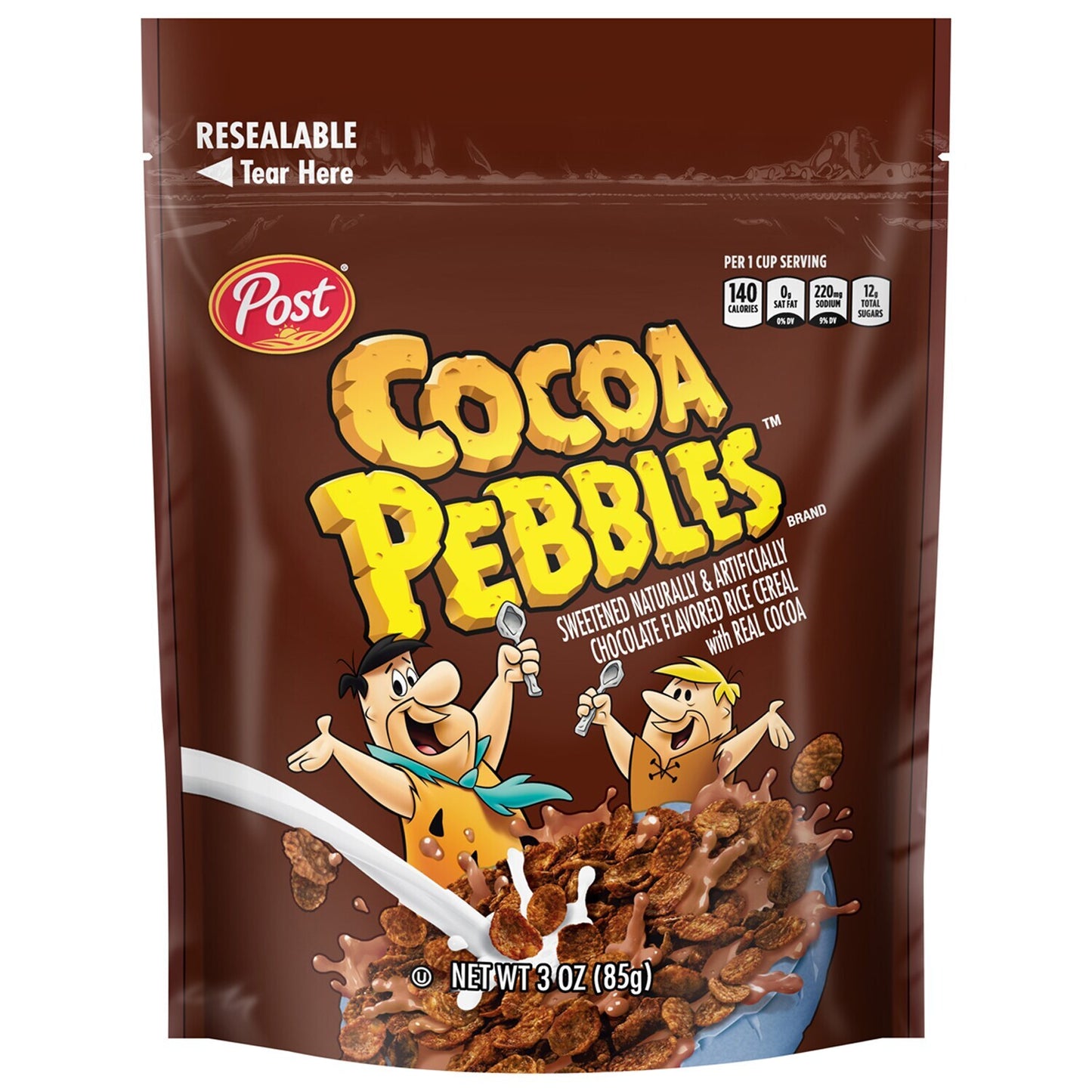 Post Cocoa Pebbles Cereal, 3-oz. Packs (Pack of 6)