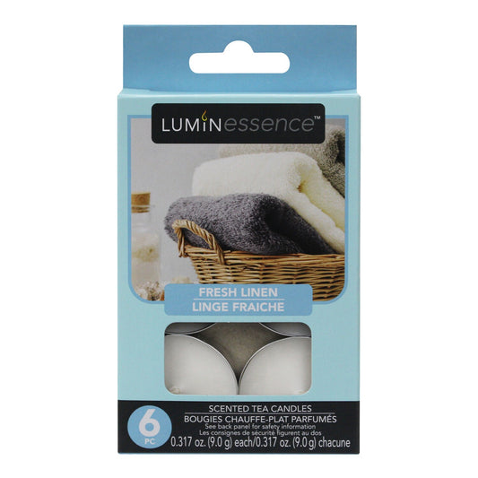 Luminessence Fresh Linen Scented Tealight Candles, 8-ct. Packs (Pack of 12)