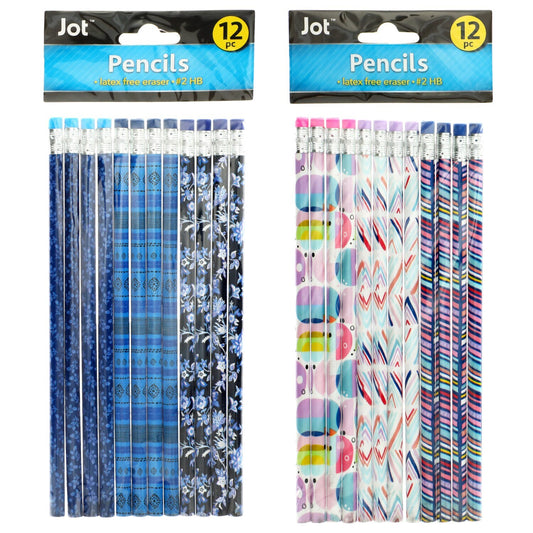 Jot Decorative Wooden #2 Pencils, 12-ct. Packs (Pack of 32)