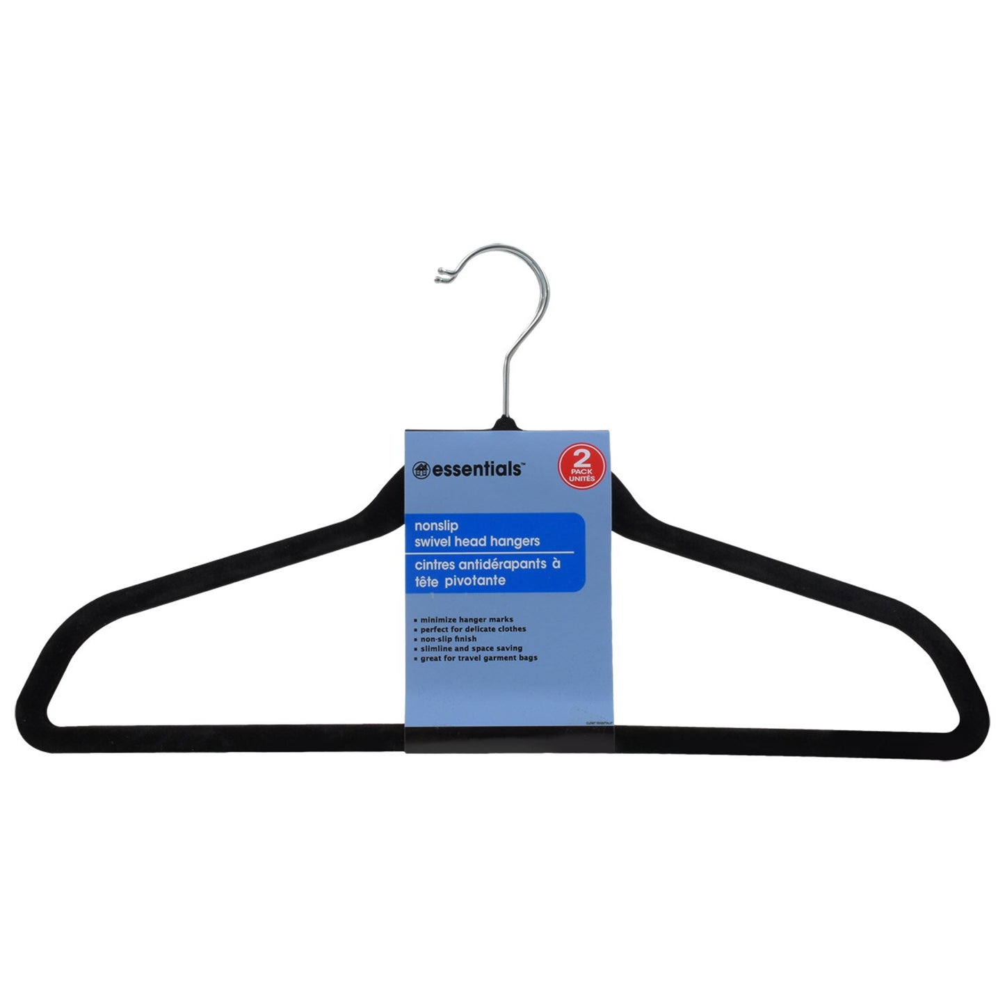 Essentials Felt-Covered Swivel-Head Hangers, 2-ct. Packs (Pack of 24)
