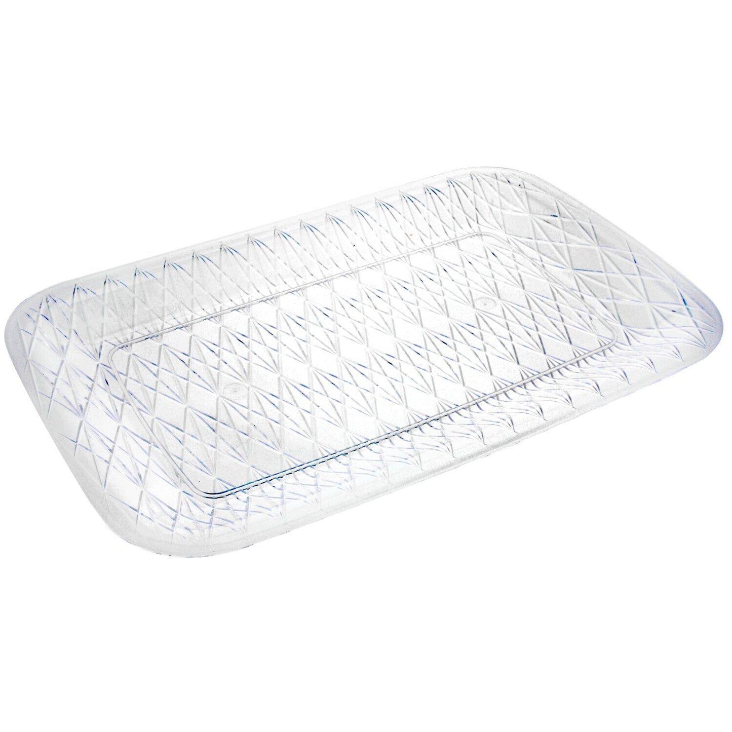 Large Rectangular Crystal-Cut Plastic Trays (Pack of 4)
