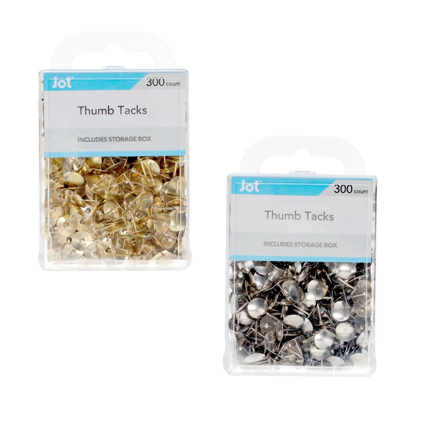 Jot Standard Metal Thumb Tacks, 300-ct. (Pack of 36)