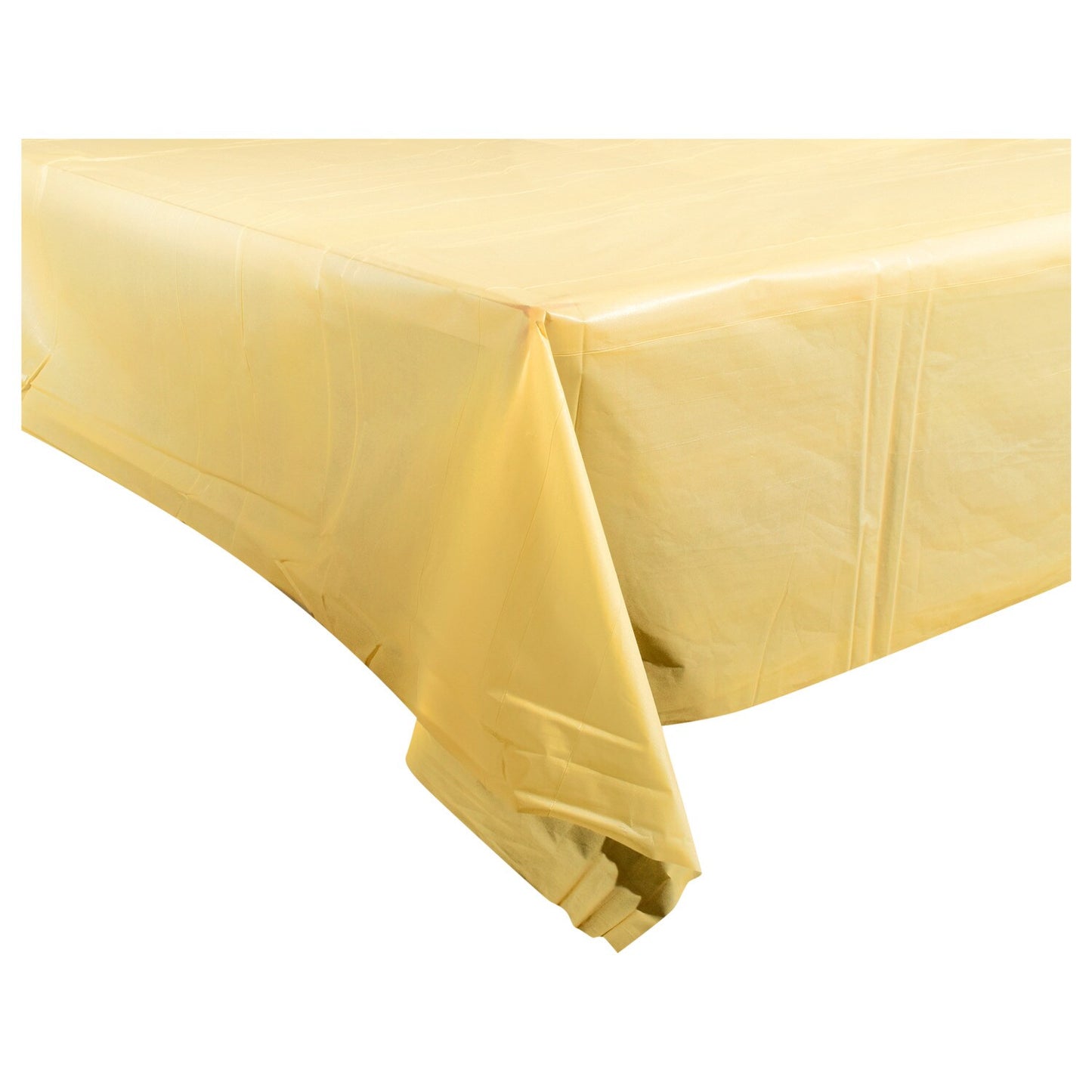 Yellow Plastic Table Covers, 54x108" (Pack of 4)