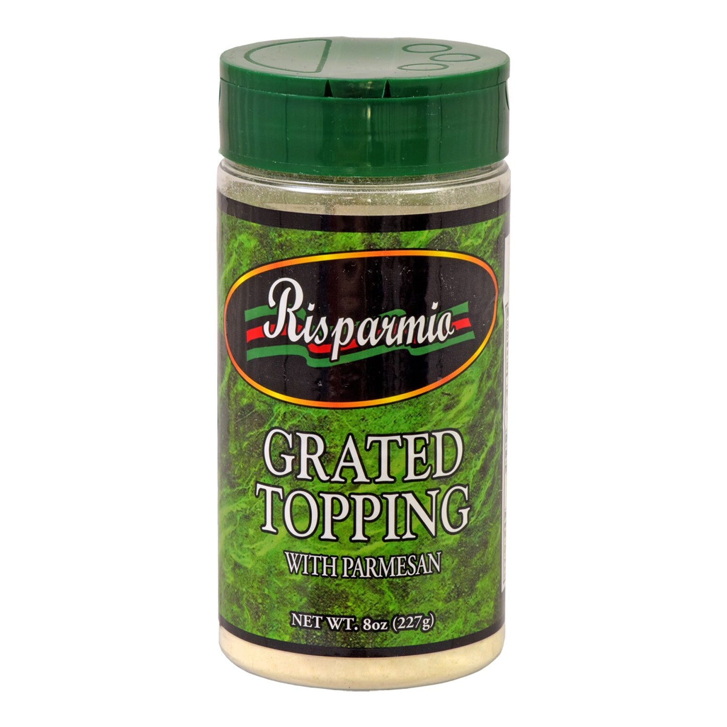 Risparmio Grated Topping with Parmesan, 8 oz. Containers (Pack of 12)