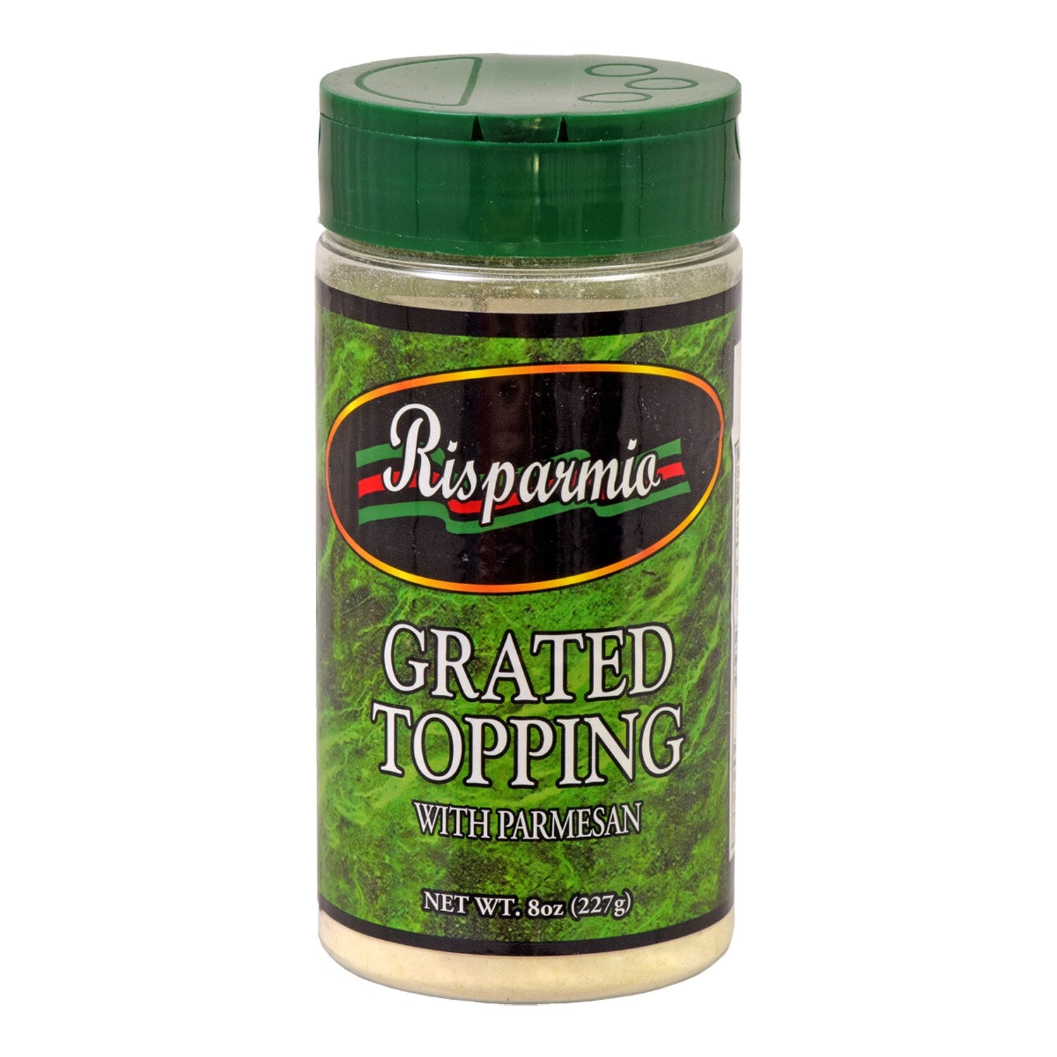 Risparmio Grated Topping with Parmesan, 8 oz. Containers (Pack of 12)