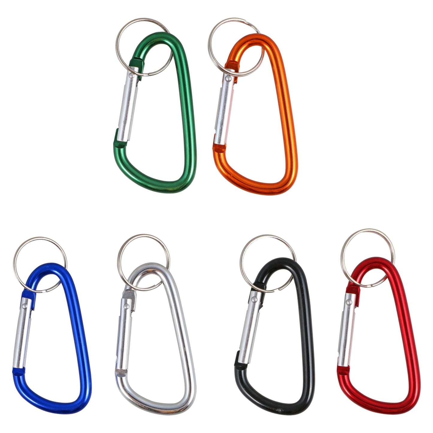 Tool Bench Hardware Carabiner Clips with Key Rings, 2-ct. Packs (Pack of 48)