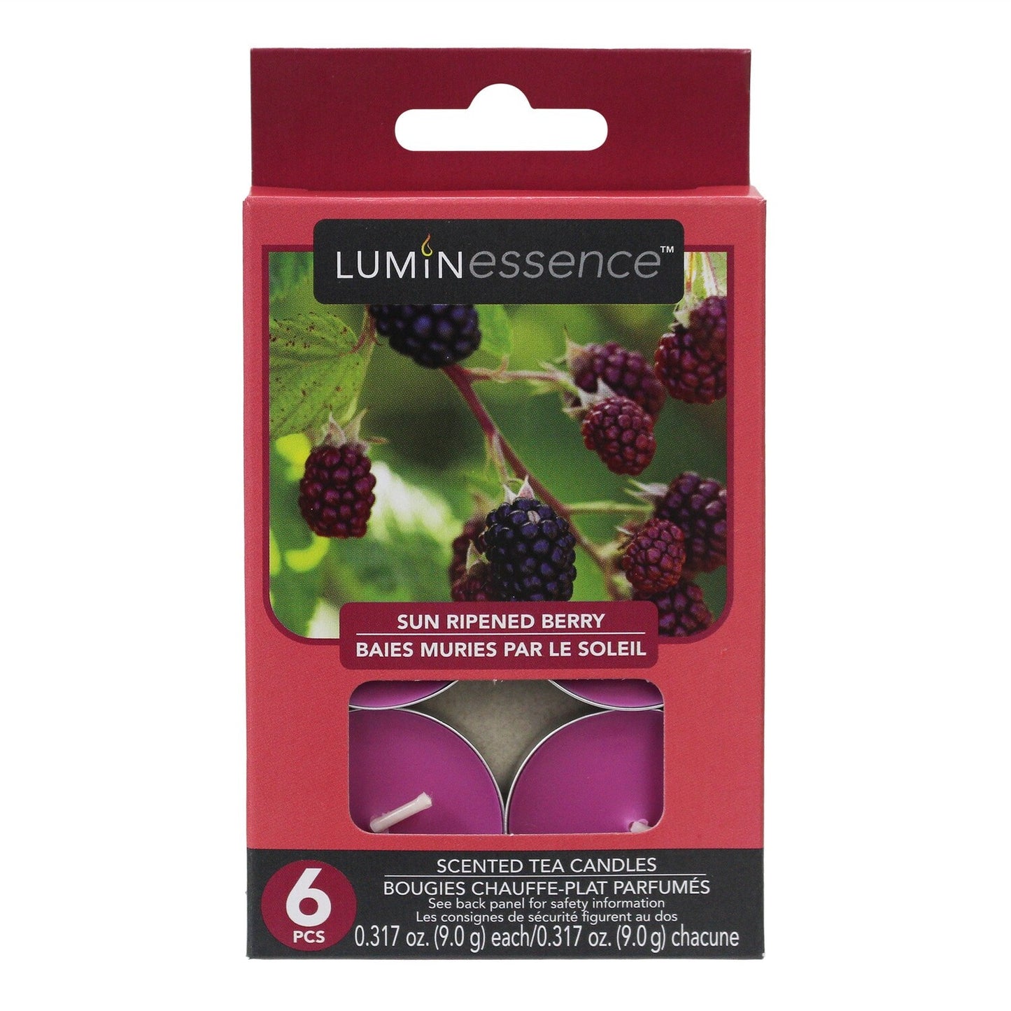 Luminessence Sun-Ripened Berry Tealight Candles, 8-ct. Packs (Pack of 12)