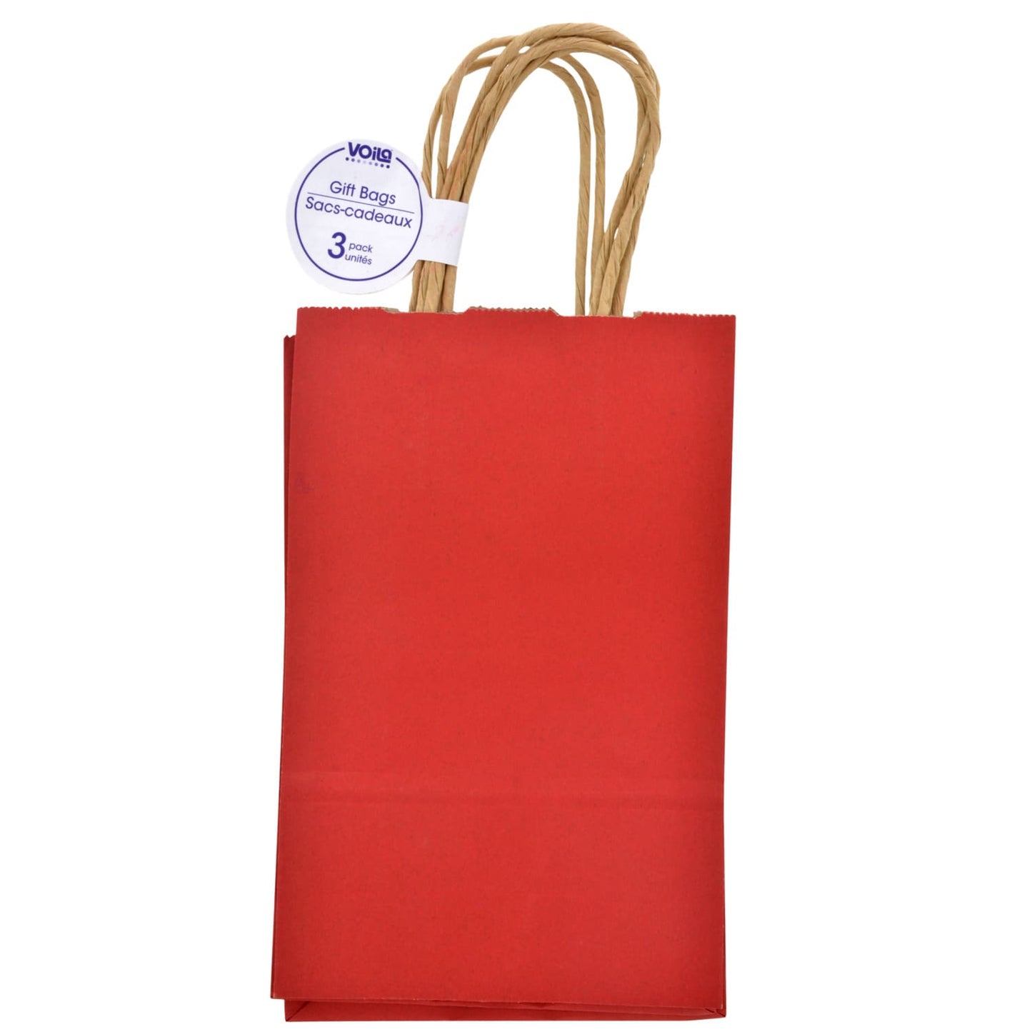 Small Red Kraft Paper Gift Bags, 3-ct. Packs (Pack of 4)