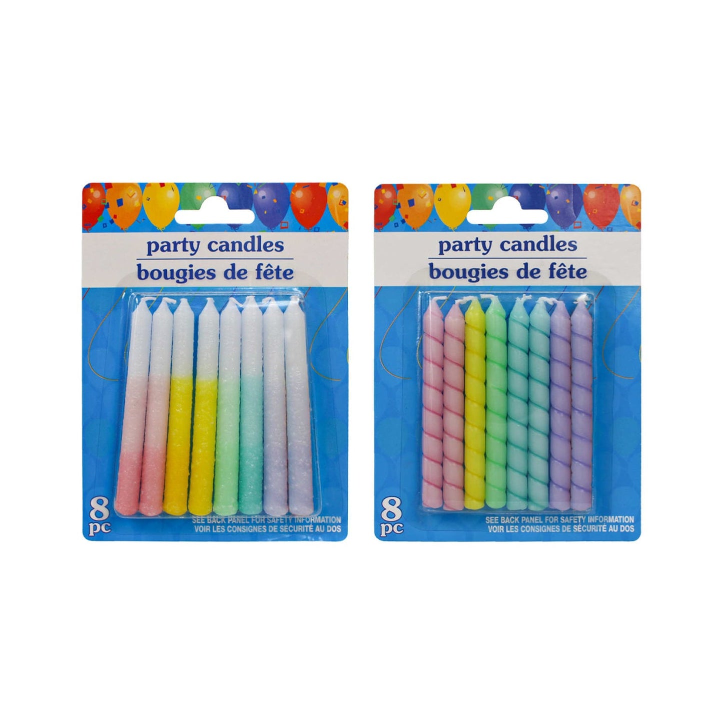 Pastel Party Candles, 8-ct. (Pack of 48)