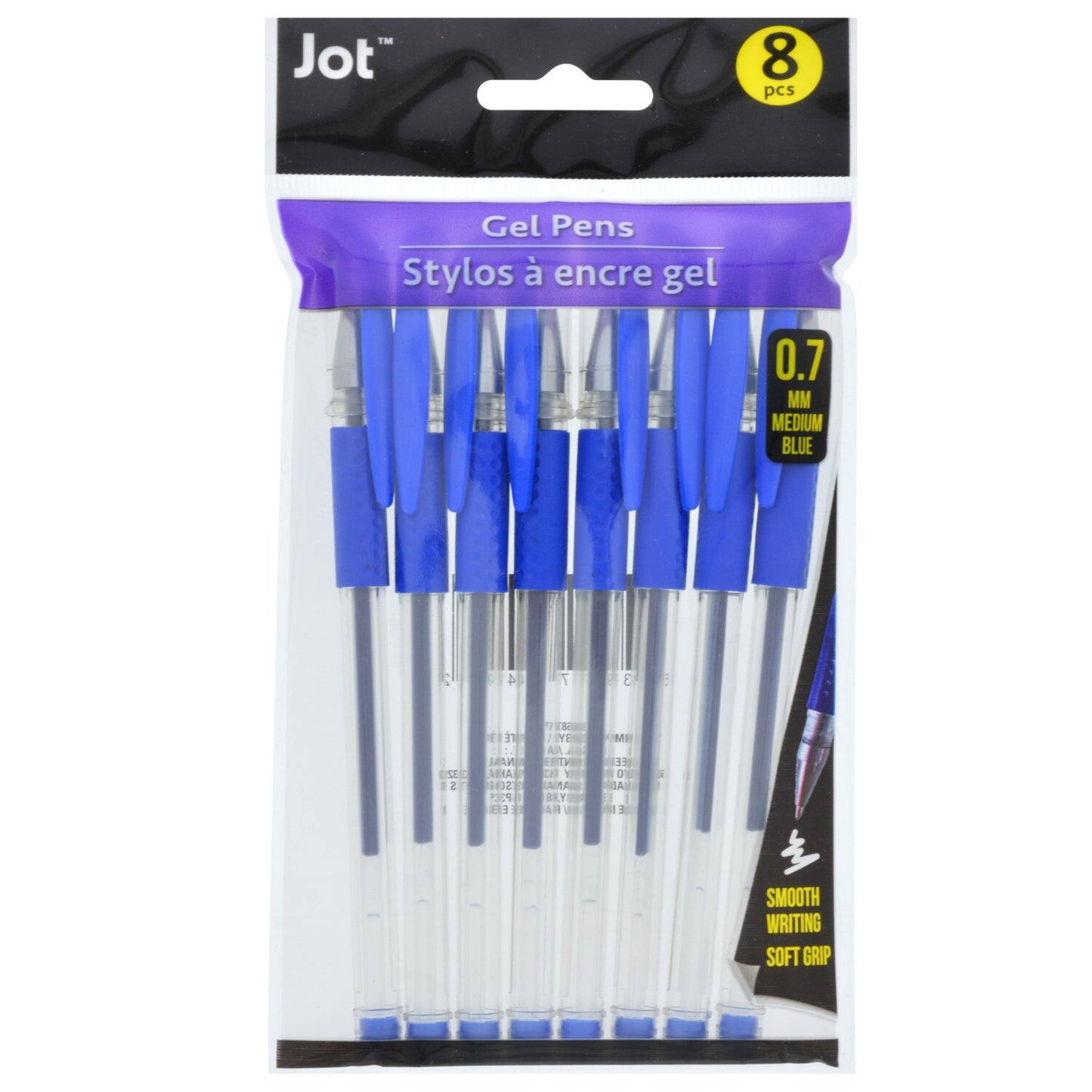 Jot Comfort Grip Gel Pens with Blue Ink, 8-ct. Packs (Pack of 24)
