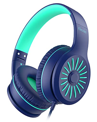 i45 On-Ear Headphones with Microphone, Blue, 1.5M Cord