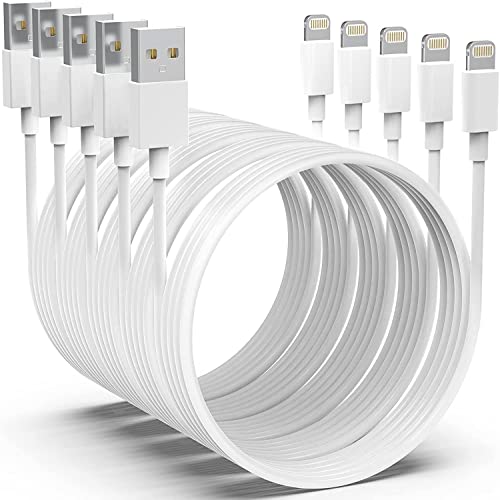 Apple MFi 5-pack Lightning Cables, 6/6/6/10/10 ft