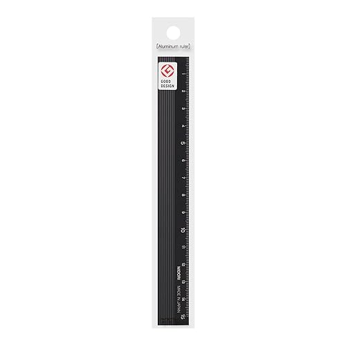 Black 15cm Aluminium Ruler