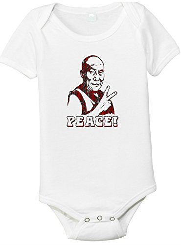 Dalai Lama Peace  One-Piece  Shirt Bodysuit  0-3 Months
